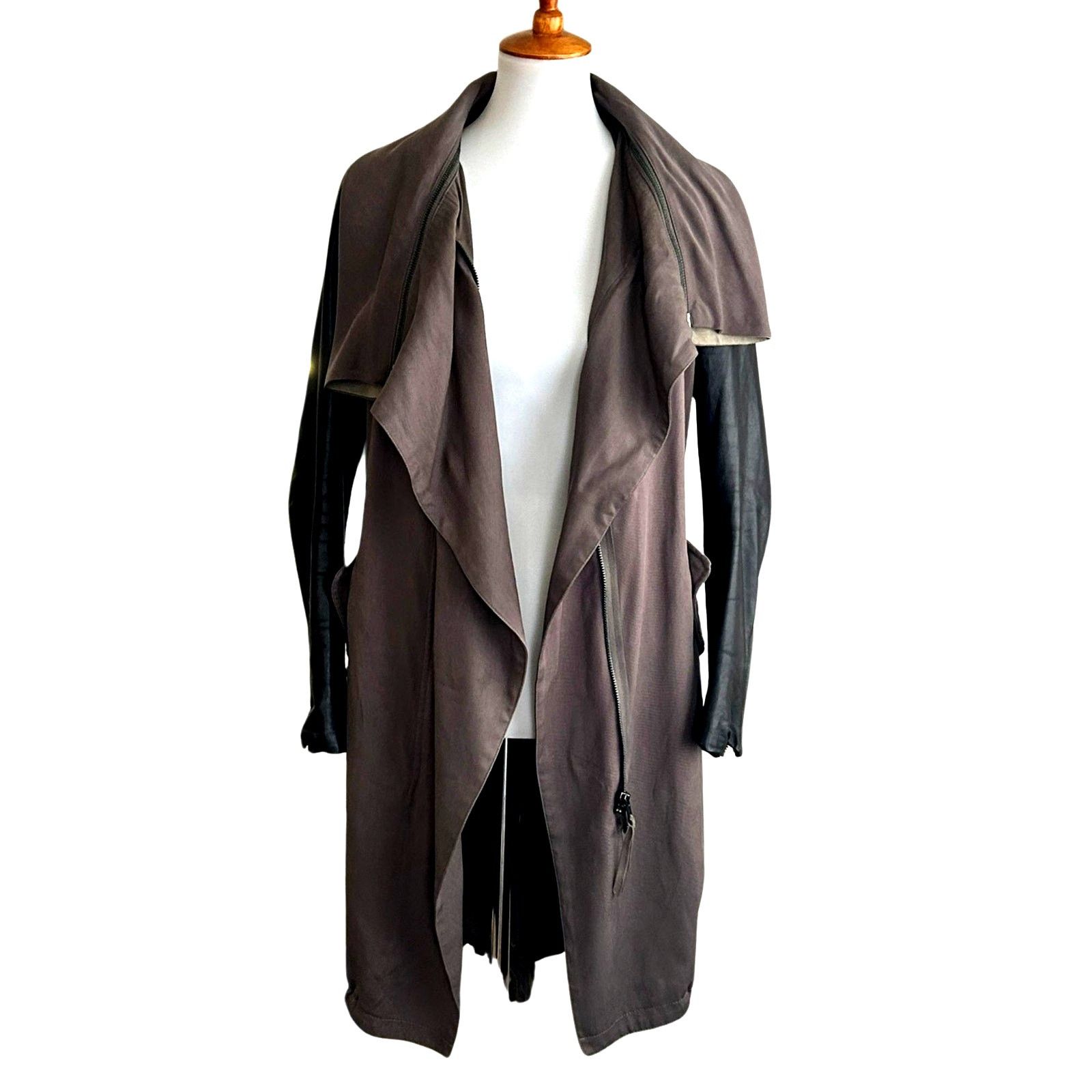 Allsaints AllSaints Luna Parka Coat w/ Lamb Leather Sleeves Sz 6 Size M / US 6-8 / IT 42-44 - 2 Thumbnail