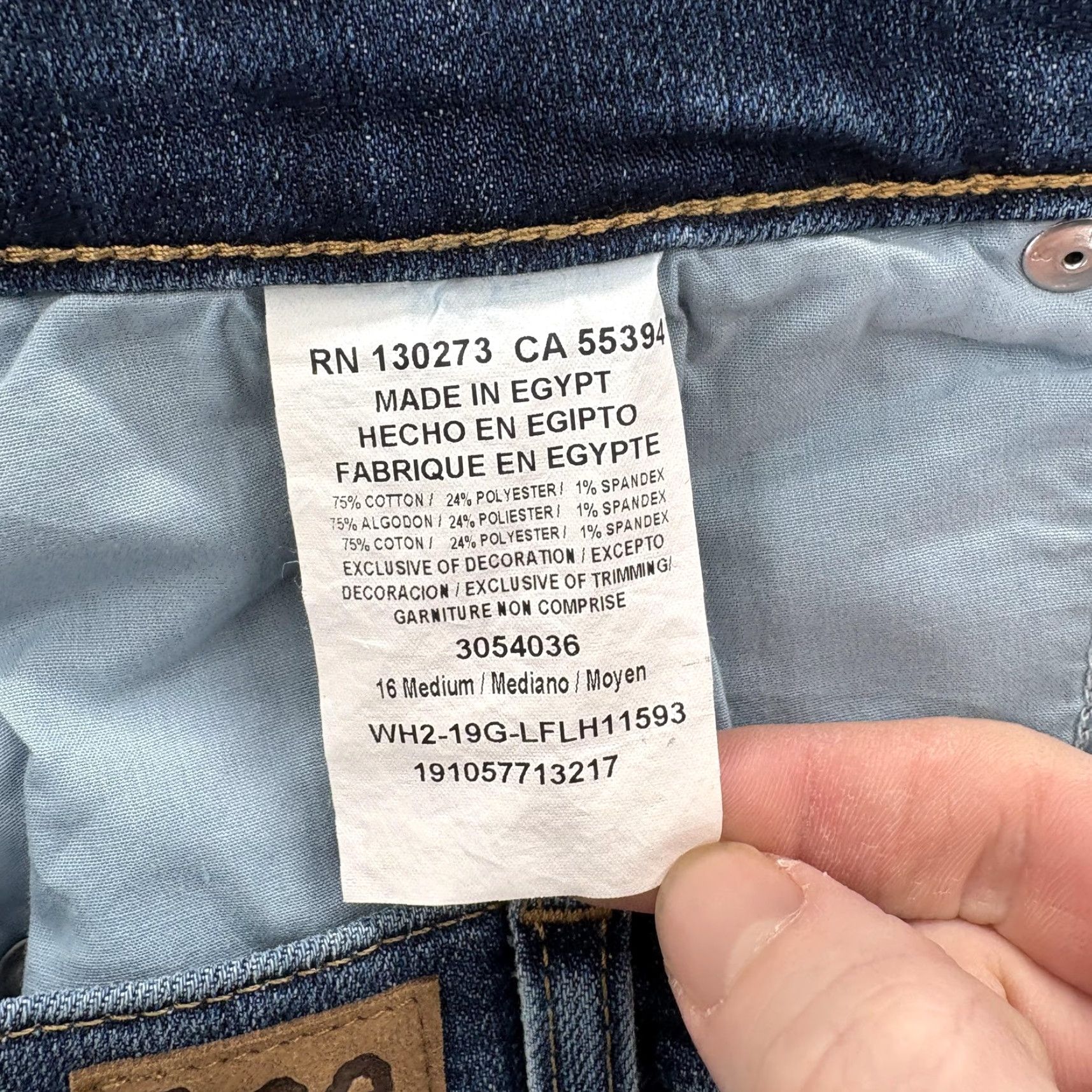 Lee Lee Jeans Womens 16 Blue Relaxed Fit Straight Leg Mid Rise Stretch Denim NWT Size 38" / US 16 / IT 52 - 5 Thumbnail
