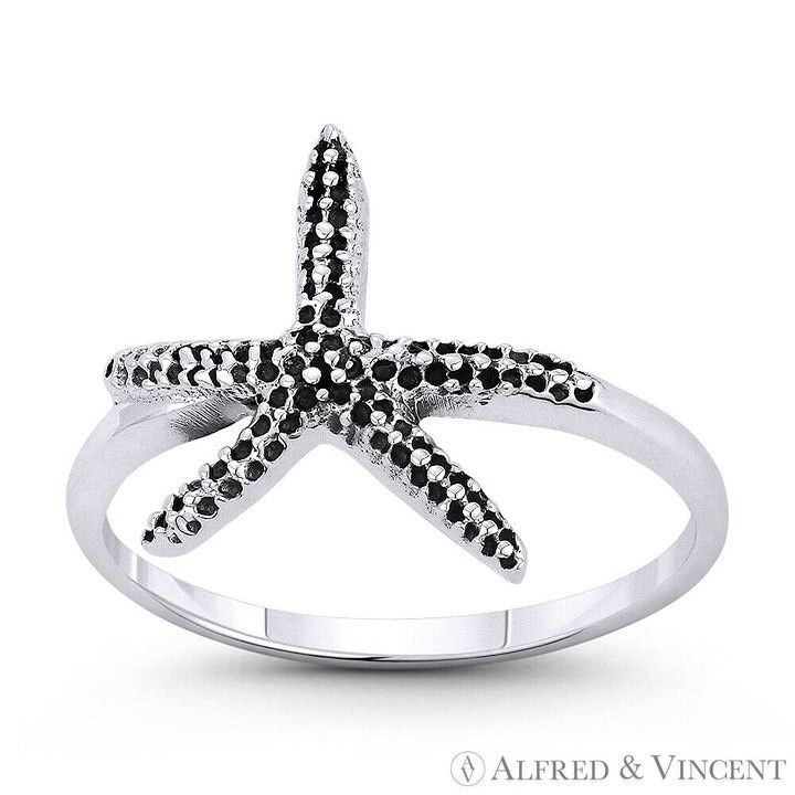 Other Starfish Animal Spirit Charm Ring in 925 Sterling Silver Size ONE SIZE - 1 Preview