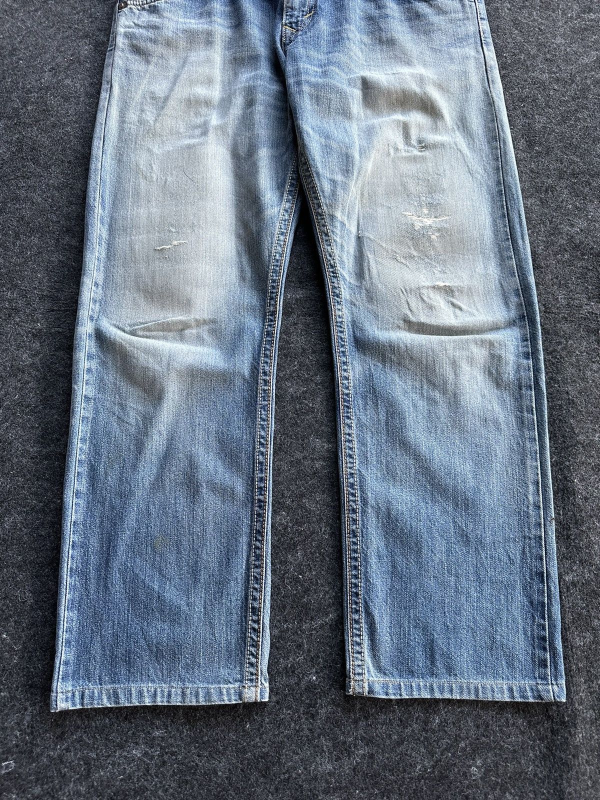 Edwin Vintage Edwin Bulls Head XV Distressed Faded Denim D495 Size US 34 / EU 50 - 3 Thumbnail