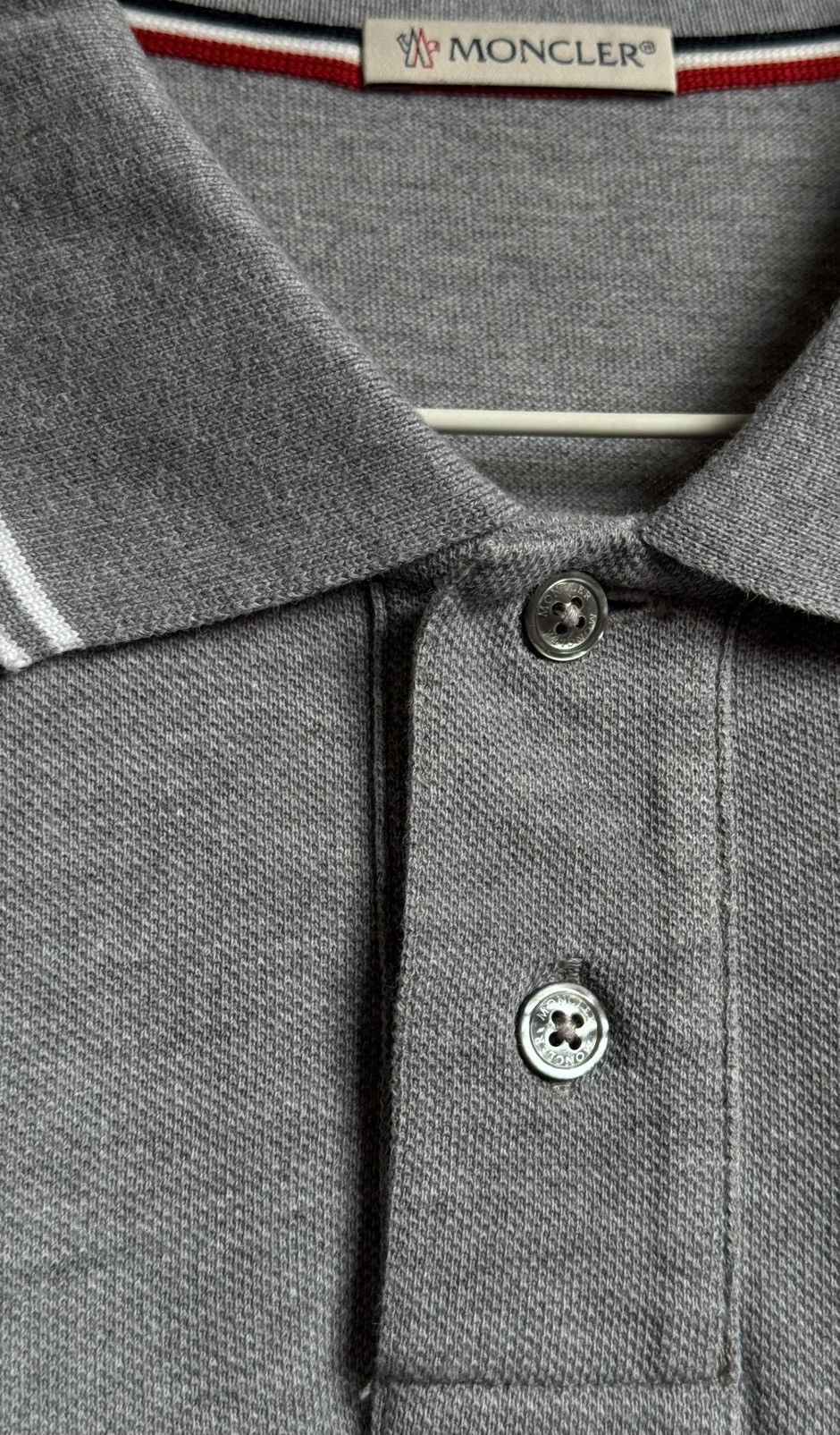 Moncler Moncler Manica Corta Polo T-shirt Grey Size US L / EU 52-54 / 3 - 4 Thumbnail