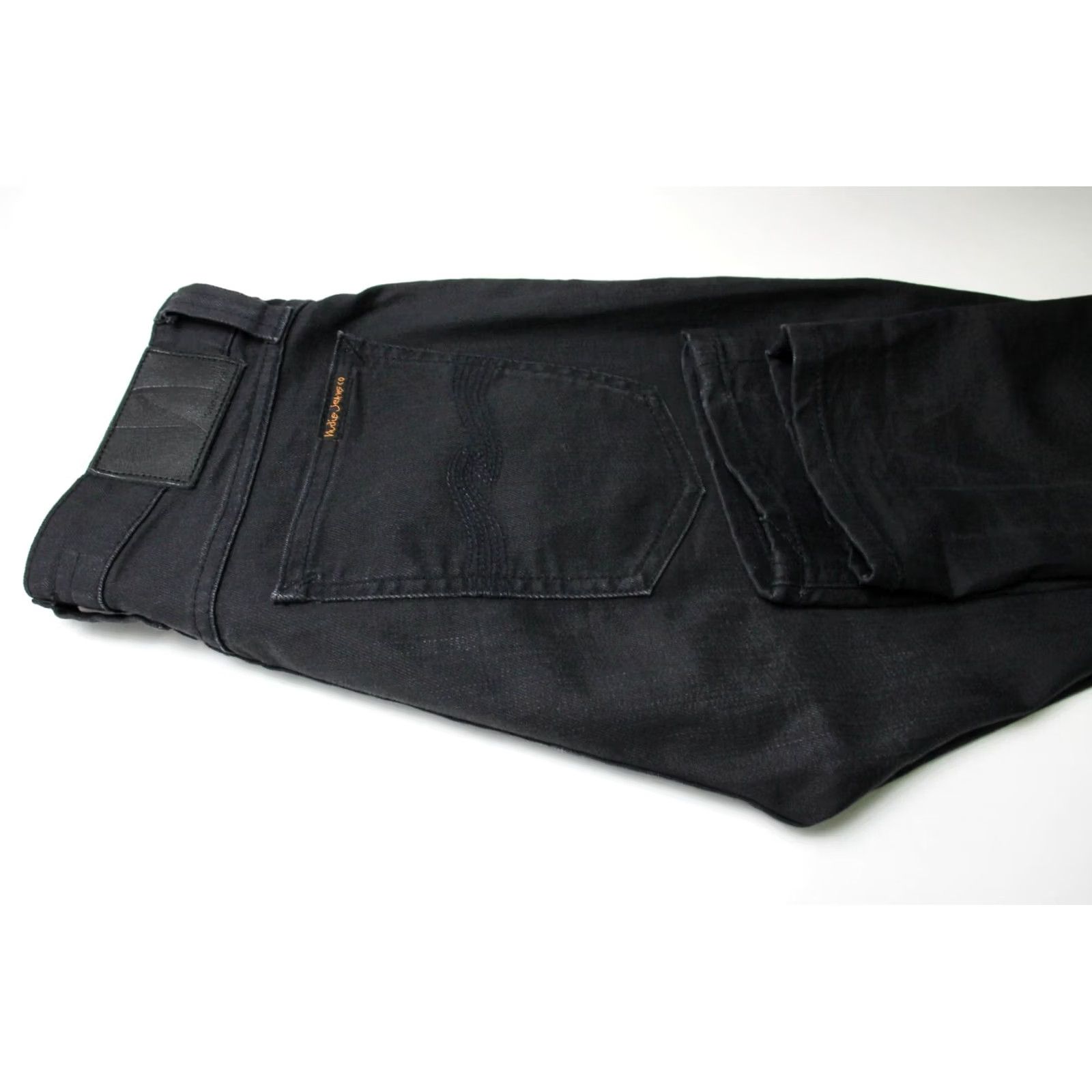 Vintage NUDIE Skinny Lin Concrete Weft Jeans Men's W29 L32 Stretch Zip Organic Cotton Size US 29 - 5 Thumbnail