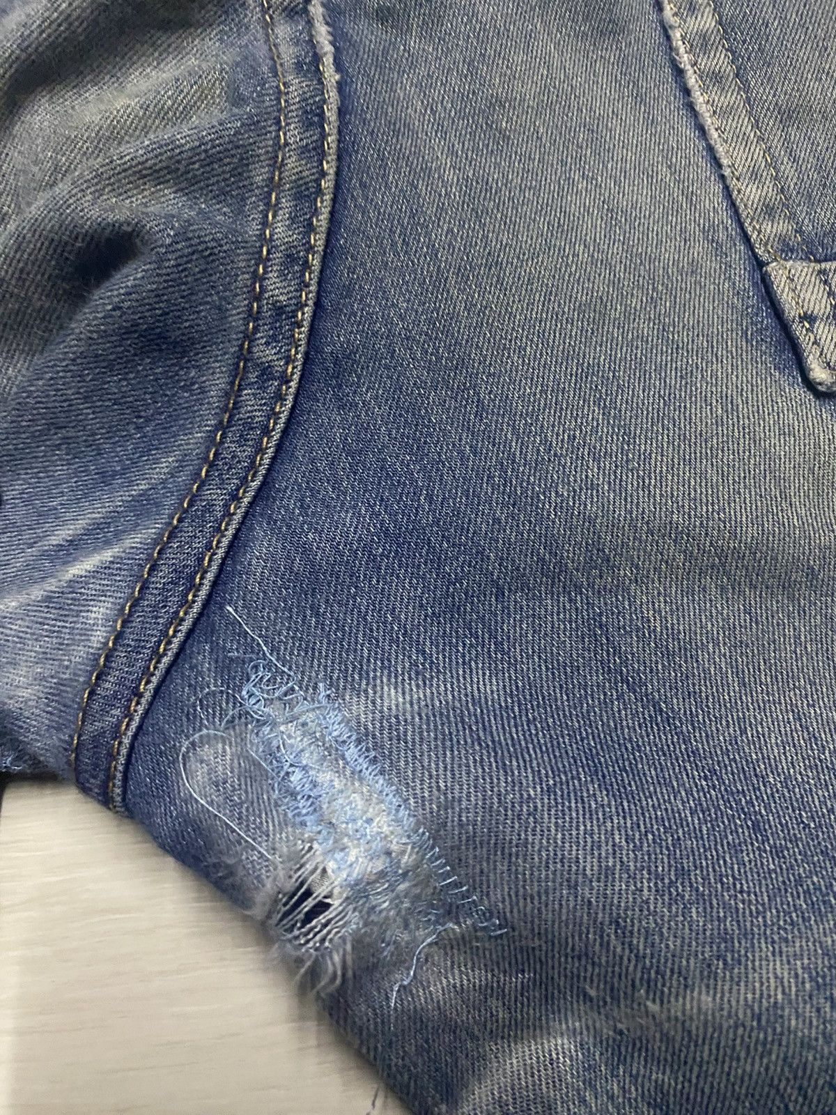 Japanese Brand Vintage Japanese Brand Repaired Style Distressed Slim Fit Size US 34 / EU 50 - 10 Thumbnail
