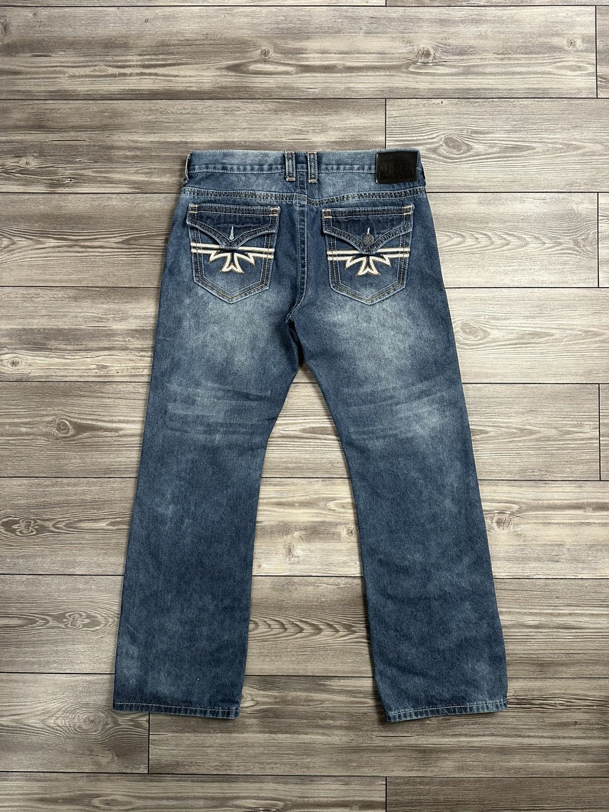 Affliction × Vintage Crazy Vintage Y2K Xtreme Couture Jeans Size US 37 - 2 Thumbnail