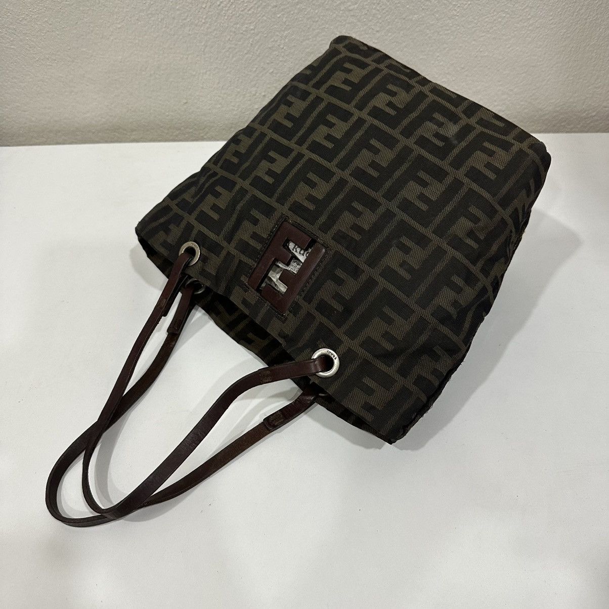 Fendi ‼️YES‼️ VINTAGE FENDI ZUCCA FF CANVAS ROLL TOTE BAG Size ONE SIZE - 4 Thumbnail