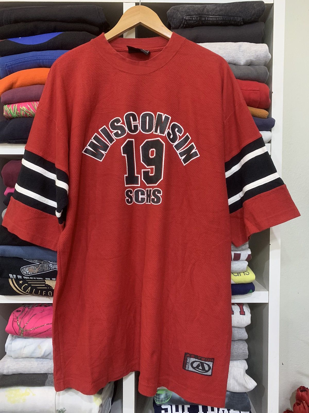 Vintage Vintage Wisconsin 19 SCHS Jersey Size US L / EU 52-54 / 3 - 1 Thumbnail