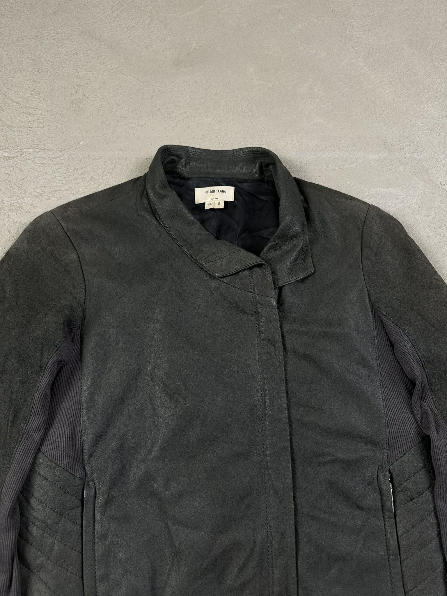 Helmut Lang Helmut Lang Leather Avant Garde Asymetrical Biker Jacket Size S / US 4 / IT 40 - 4 Thumbnail