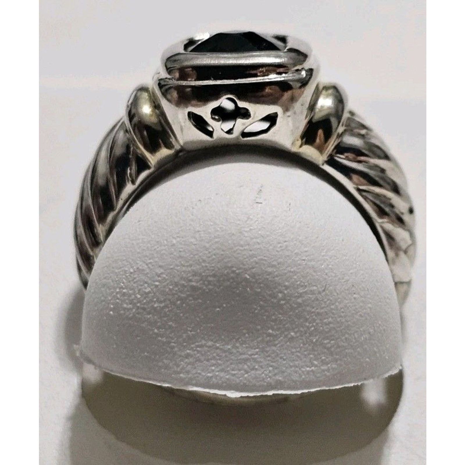Other Black Stone Sterling Silver 925 Ring Size 8 Size ONE SIZE - 3 Thumbnail