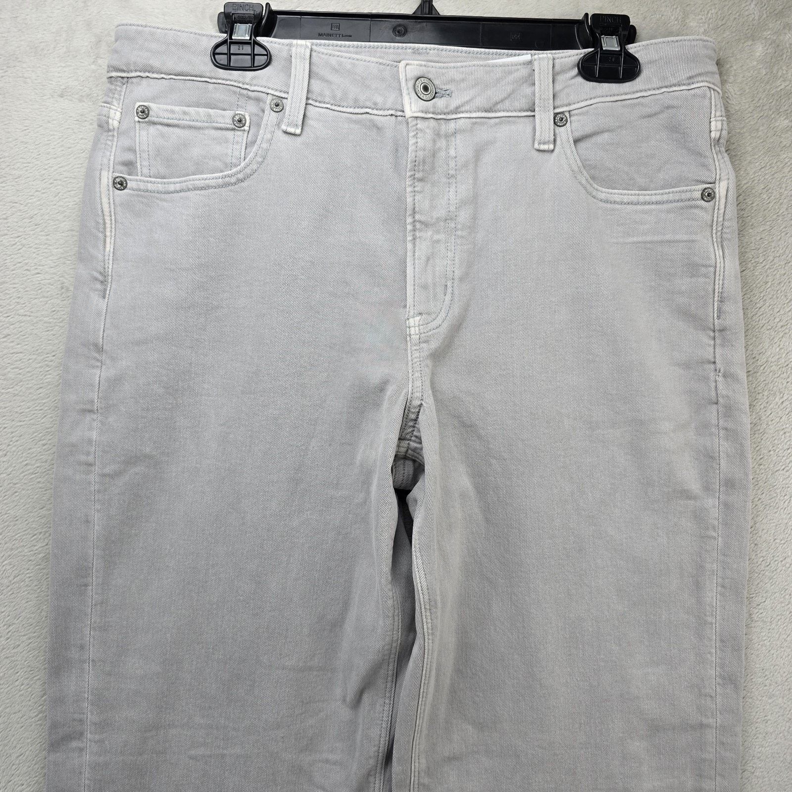 Abercrombie & Fitch Abercrombie Fitch Stovepipe Jeans 10 Long Gray (Fits 34x30) Size 34" / US 12 / IT 48 - 2 Thumbnail