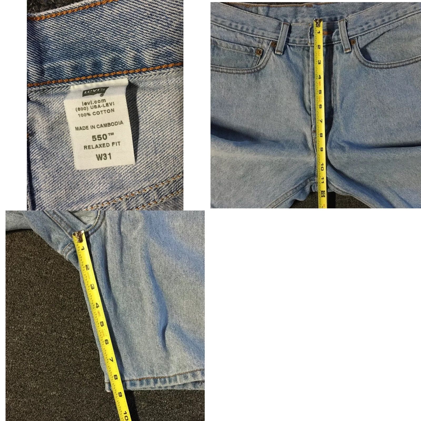 Levi's VINTAGE Levi's 550 Faded Jean Shorts 31 Baggy Relaxed Hip Hop Grunge Skate 90s Y2K Men Blue Denim Shorts Jeans 31 Mens Size US 31 - 9 Thumbnail