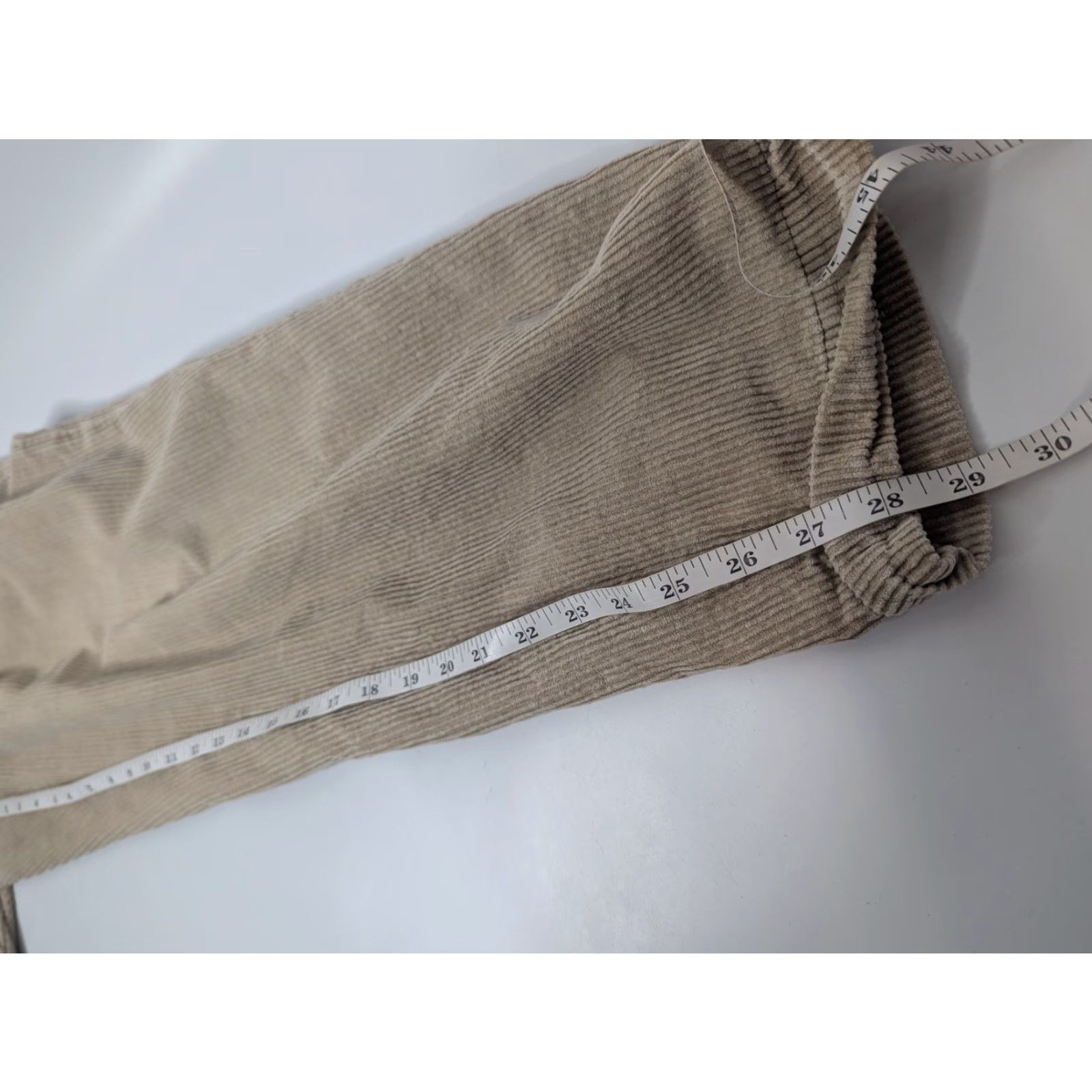 Greats Britches Mens 30x20 Beige Corduroy Cotton Pleated Pants Vintage Dress Pants Straight Leg XS? Size US 28 / EU 44 - 7 Thumbnail