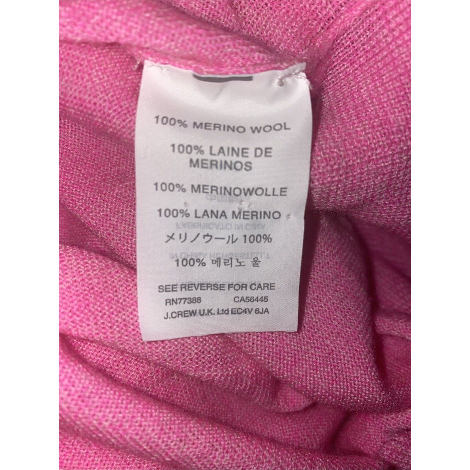 J.Crew J Crew Sweater Pink V Neck 100% Merino Wool Size XS Size XS / US 0-2 / IT 36-38 - 6 Thumbnail