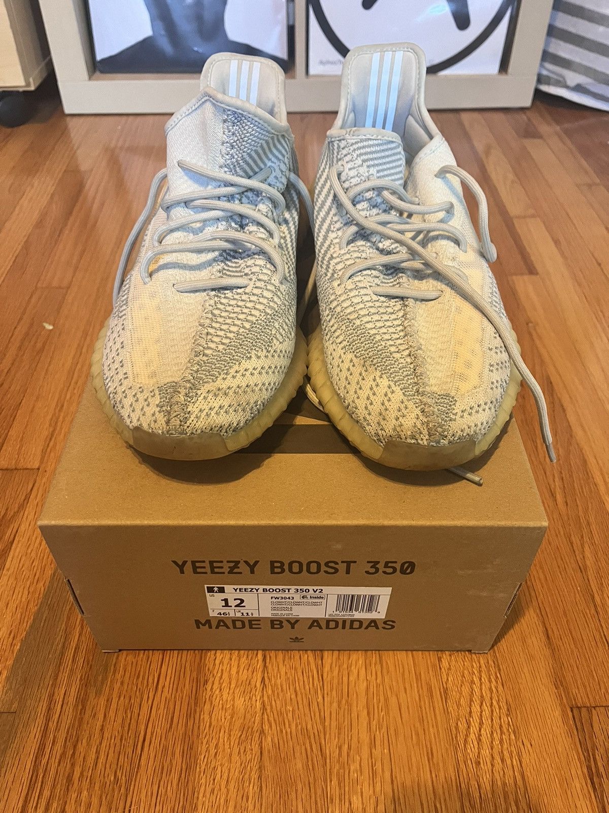 Adidas × Kanye West × Yeezy Yeezy 350 Boost v2 Cloud White Reflective Size US 12 / EU 45 - 2 Thumbnail