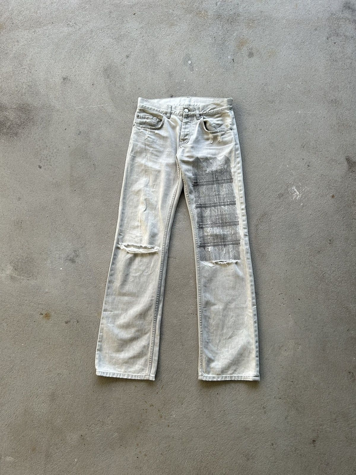 image of Helmut Lang Low Waist Bootcut in Grey, Men's (Size 29)