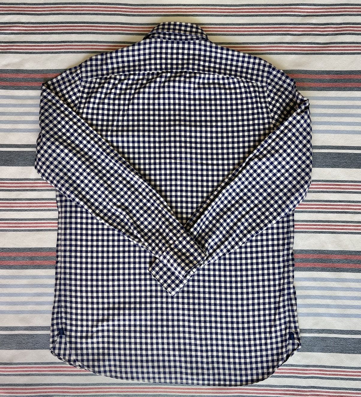 Borriello Napoli Borriello Napoli Checked Shirt Mens Light Blue Cotton Size US M / EU 48-50 / 2 - 3 Thumbnail