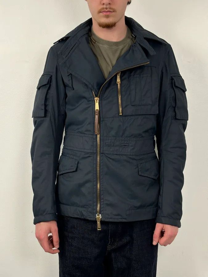 Dsquared2 AW2007 Dsquared2 Navy Asymmetrical Cargo Zip Jacket Size US M / EU 48-50 / 2 - 3 Thumbnail