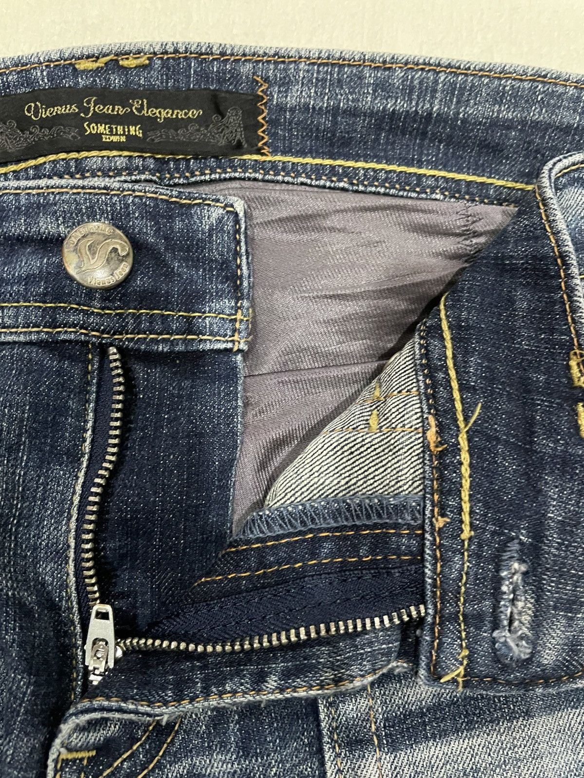 Edwin Vintage Something Edwin Mudwash Ripped Boot Cut Denim Jeans Size US 31 - 6 Thumbnail