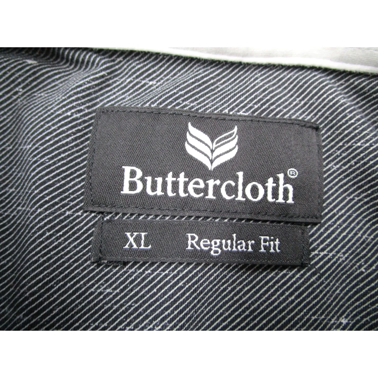 Vintage BUTTERCLOTH Button-Up Shirt Mens XL Black Striped Regular Fit Long Sleeve Flip Cuff Cotton Blend Vintage No? Size US XL / EU 56 / 4 - 3 Thumbnail