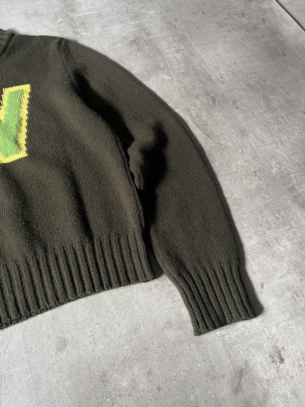 Walter Van Beirendonck W&LT Walter Van Beirendonck green 90s sweater wool Size US M / EU 48-50 / 2 - 3 Thumbnail