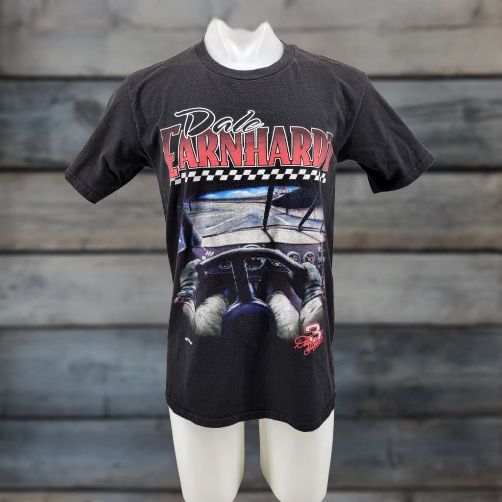 Nutmeg VINTAGE Distressed Dale Earnhardt Intimidator #3 T-shirt Nutmeg Large Mens Black Graphic Print 90s USA Logo Cotton Short Sleeve Crew Neck All Seasons Size US L / EU 52-54 / 3 - 1 Thumbnail