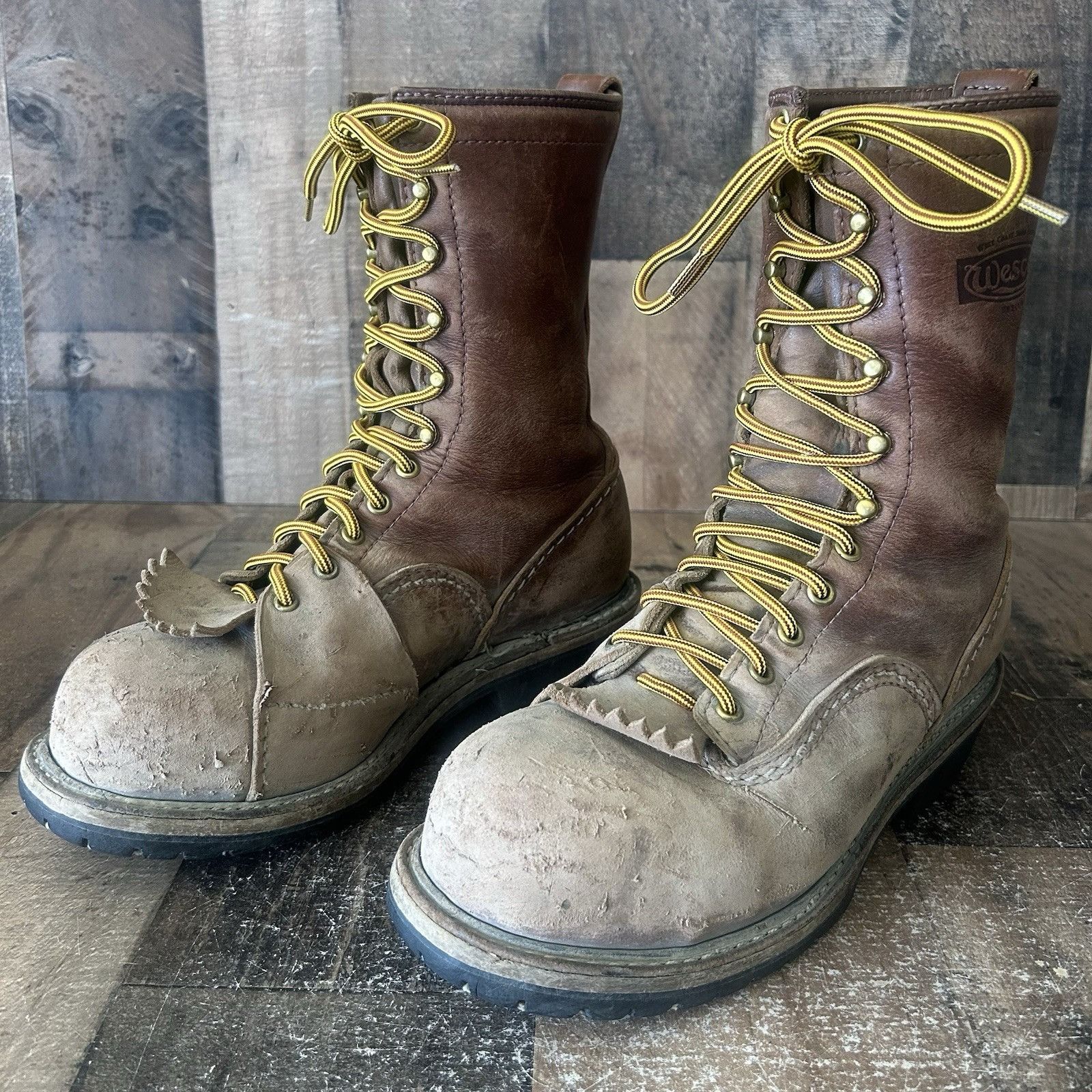 WESCO Wesco Vintage Lace Up Steel Toe Work Boots Mens 8.5 D Size US 8.5 / EU 41-42 - 11 Thumbnail