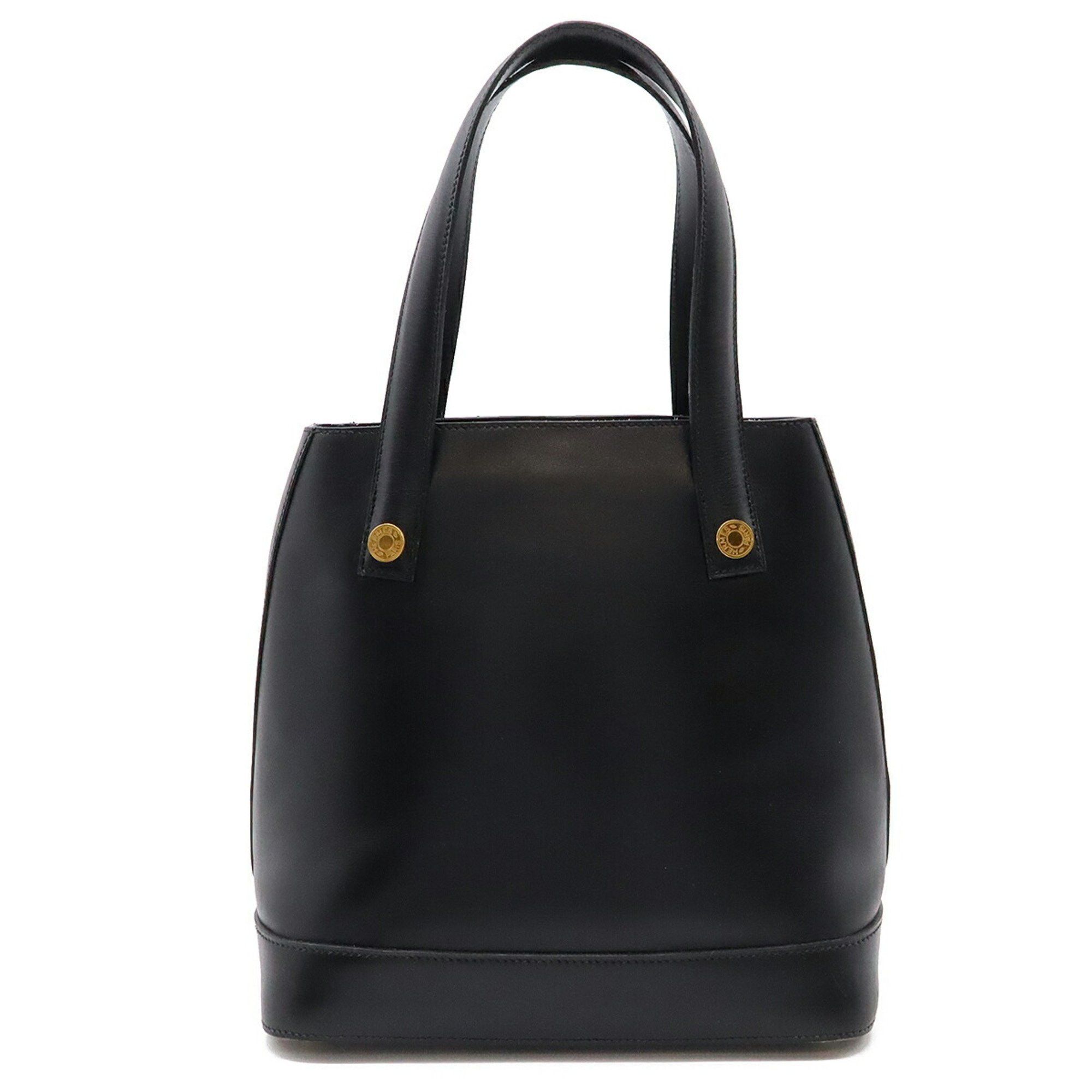 Hermes Serie Sorbonne Tote Bag Handbag Leather Black ○Y Stamp