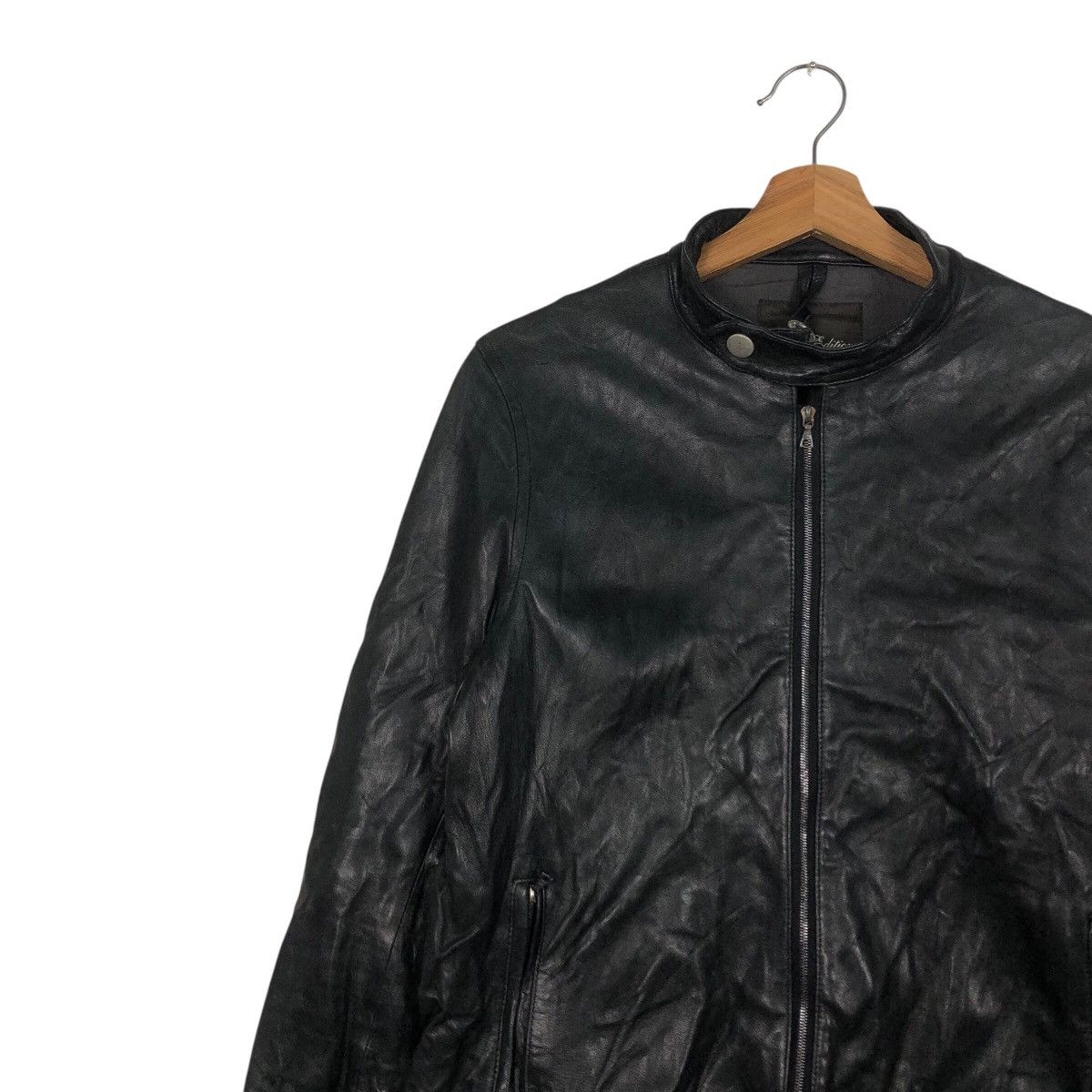 Japanese Brand 📌Rich Black Biker Leather Jacket Bondage Design Edition Size US M / EU 48-50 / 2 - 8 Thumbnail