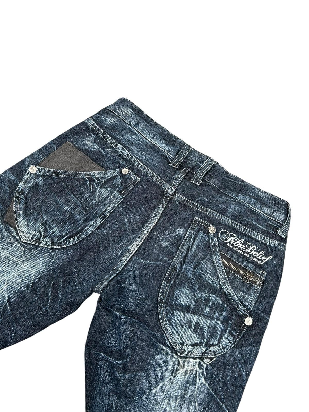 If Six Was Nine SKULL BONES WILD LIFE STUDDED CLAWMARK DISTRESSED DENIM☠️ Size US 32 / EU 48 - 5 Thumbnail