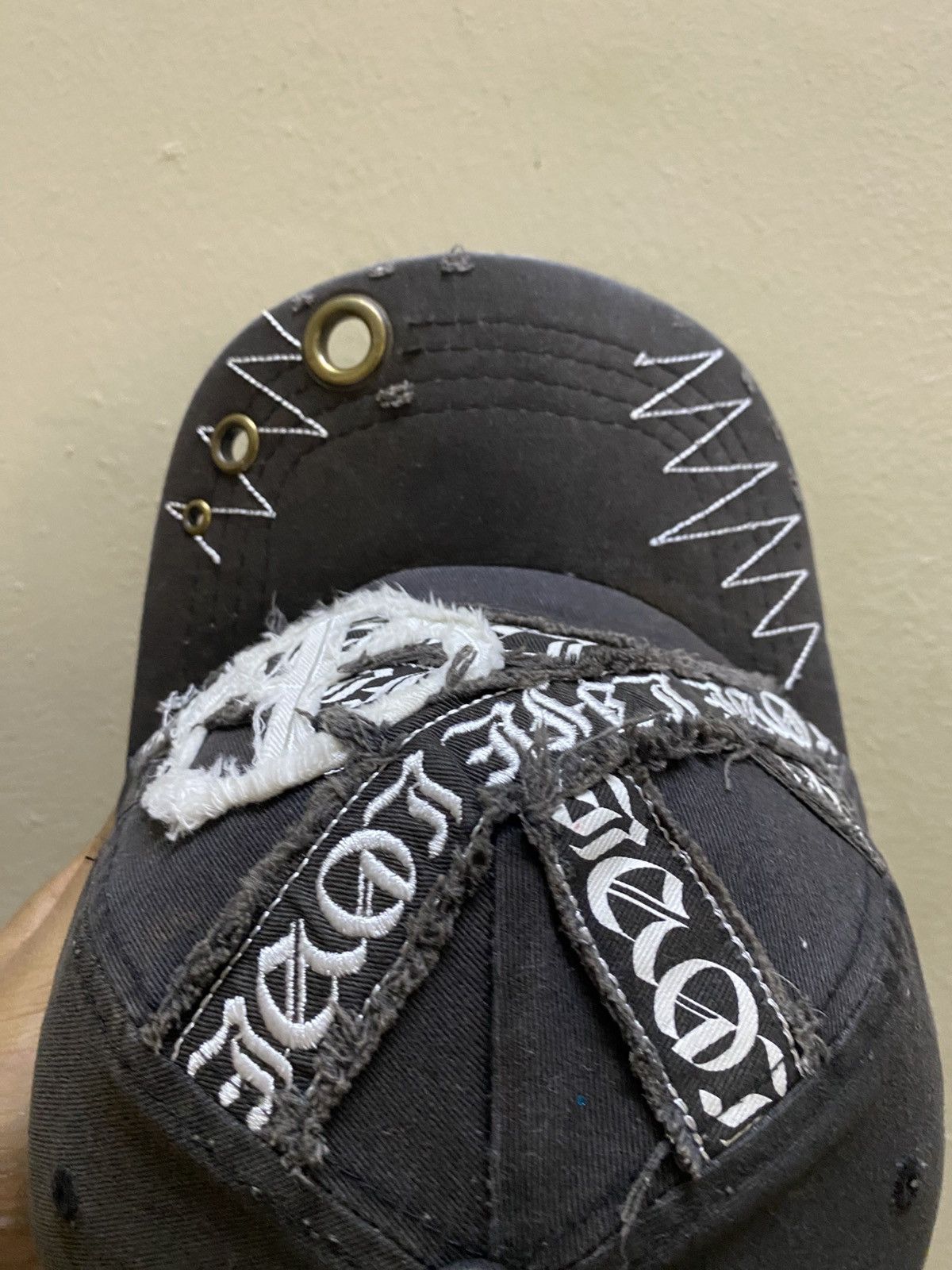 14th Addiction Y2K Sunfaded Archival Cadet Distressed Punk Studded Cap Size ONE SIZE - 3 Thumbnail
