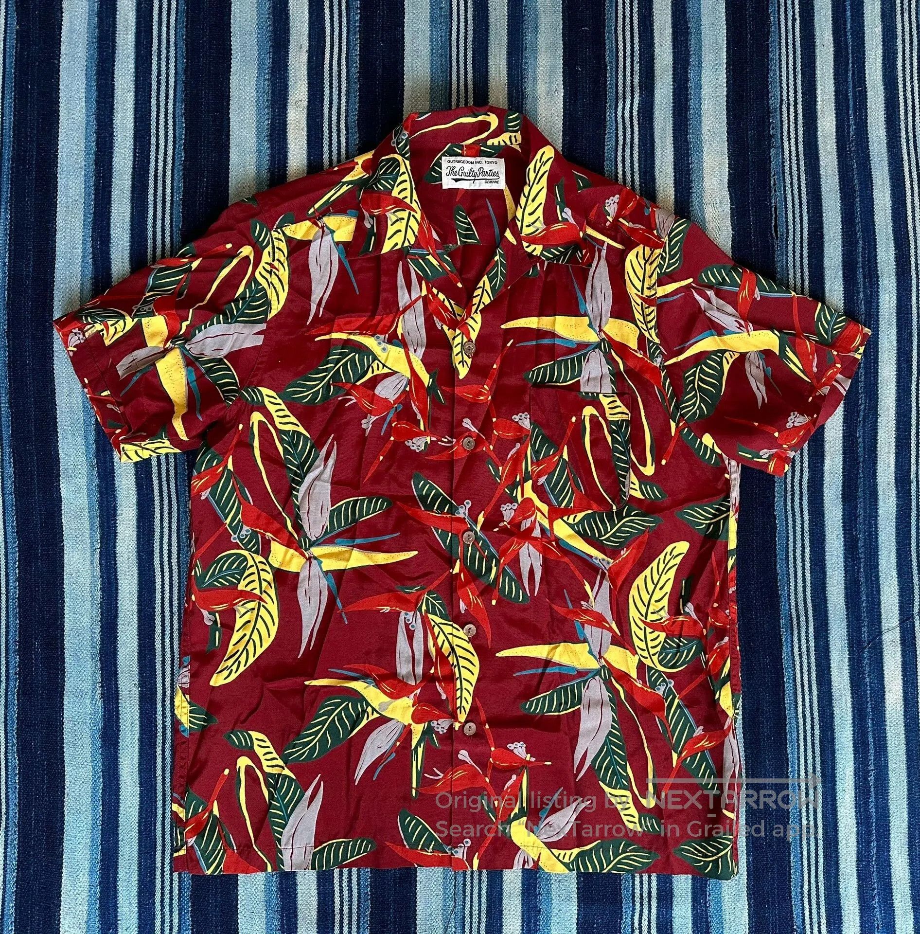 wacko maria floral hawaiian short sleeve shirt.