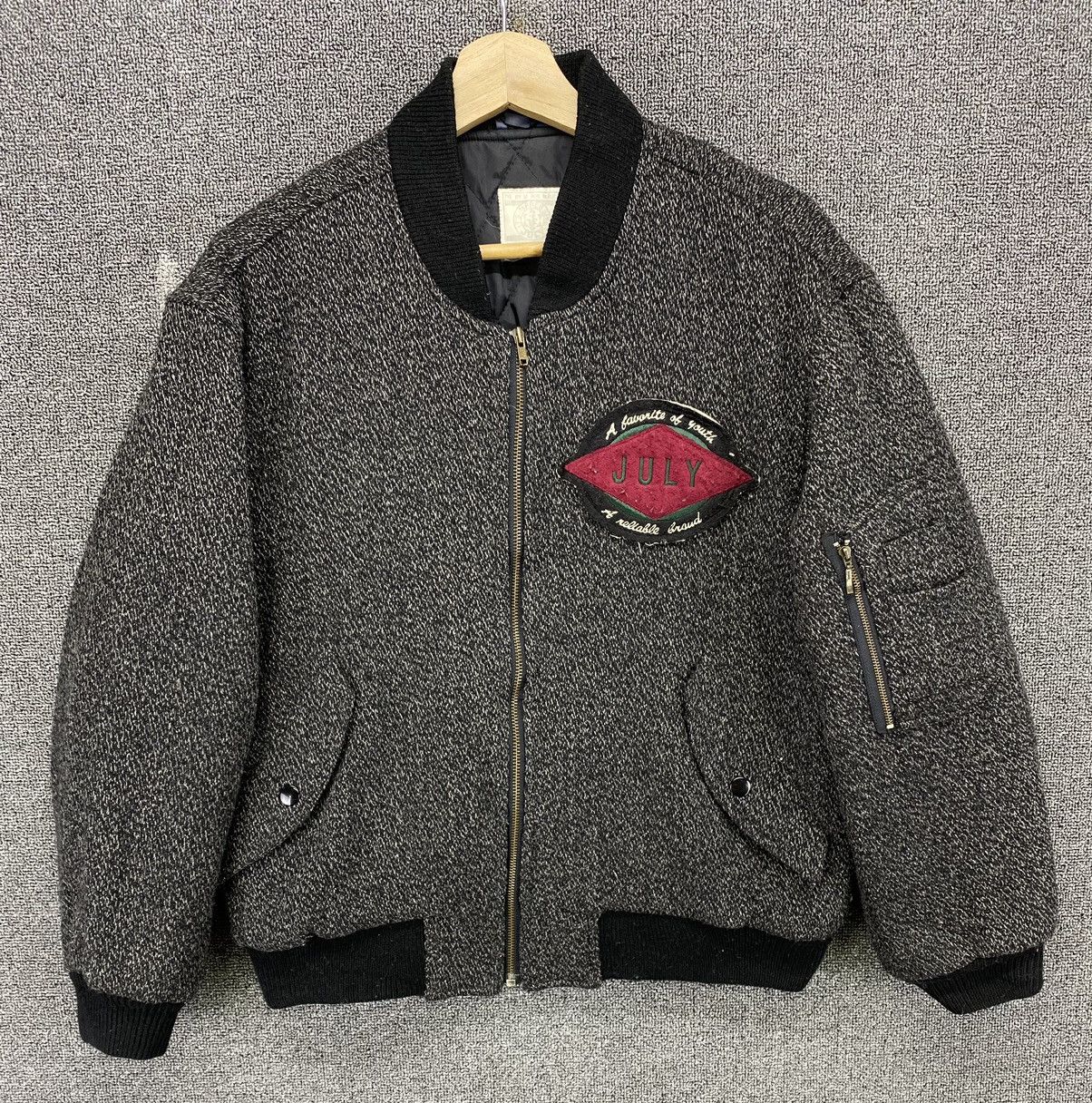 Japanese Brand Vintage July by Haward Wool Bomber Jacket Size US M / EU 48-50 / 2 - 1 Thumbnail