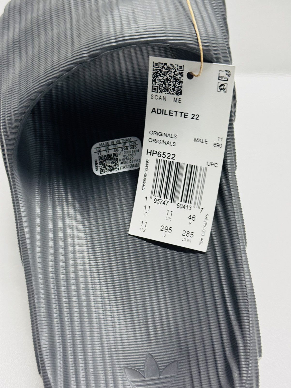 Adidas Adidas Adilette 22 Slides Grey Five Size US 11 / EU 44 - 7 Thumbnail
