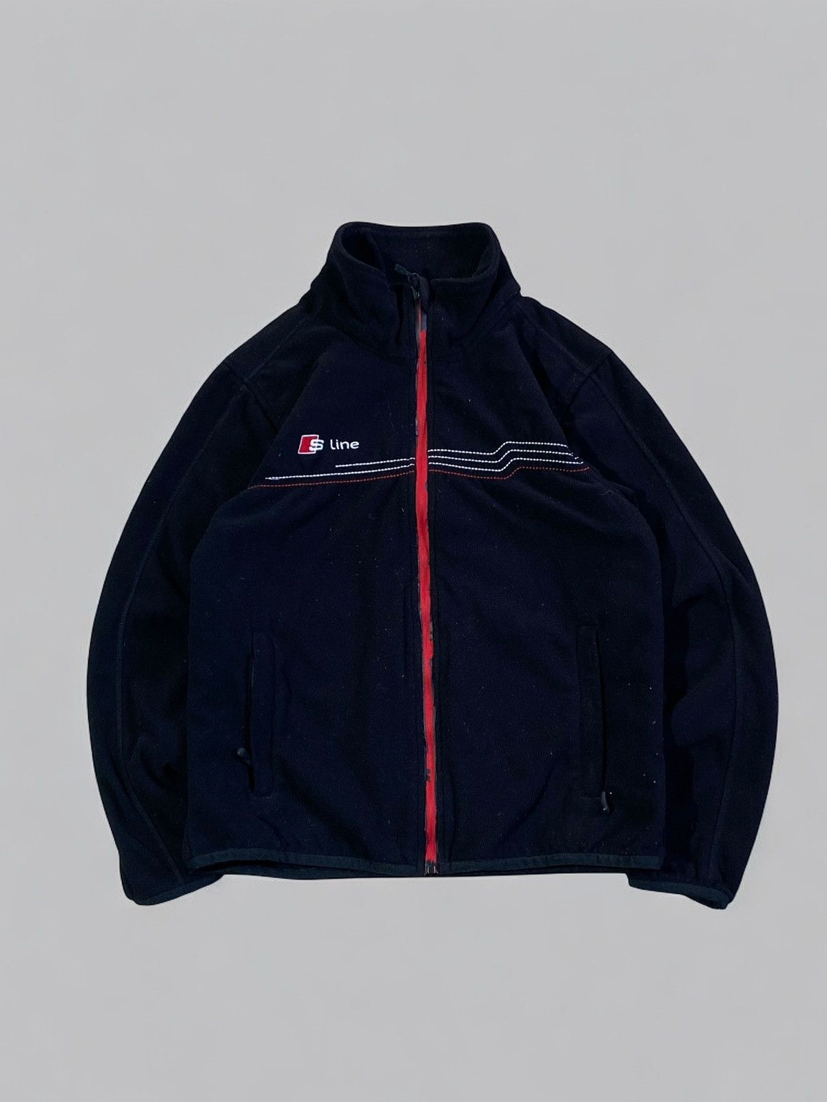 Vintage Y2K AUDI S-LINE FLEECE JACKET RACING VIBES VINTAGE FORMULA Size US S / EU 44-46 / 1 - 2 Thumbnail