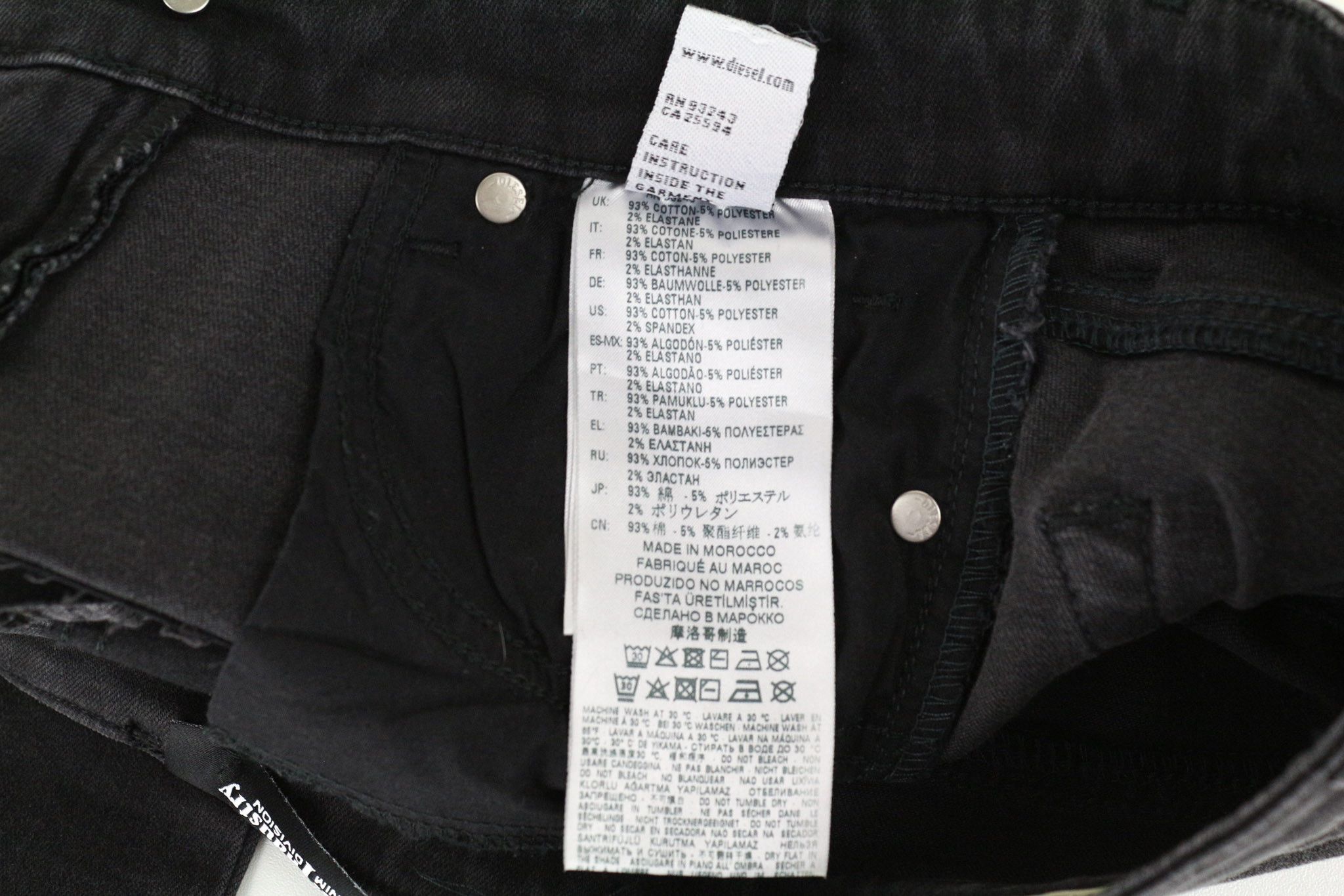 Diesel SLANDY 069GI W23/L32 Grey Stretch Distress Jeans 69899 Size 23" - 9 Thumbnail