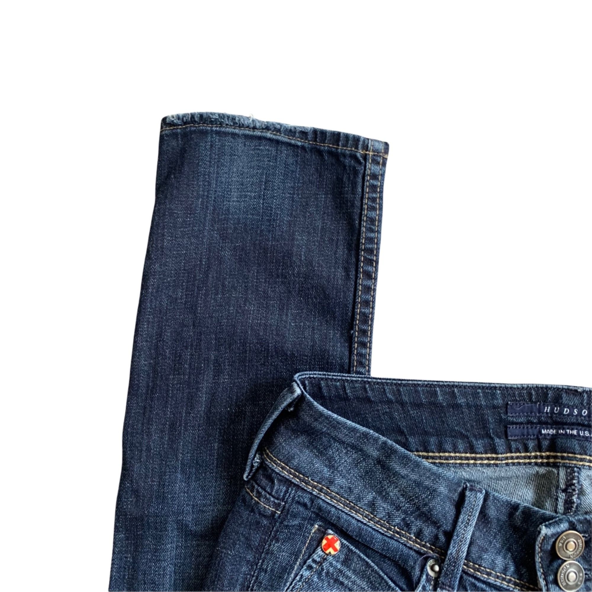 Hudson Hudson Collin Mid-Rise Dark Wash Skinny Denim Jeans24 Size 42" / US 20 - 4 Thumbnail