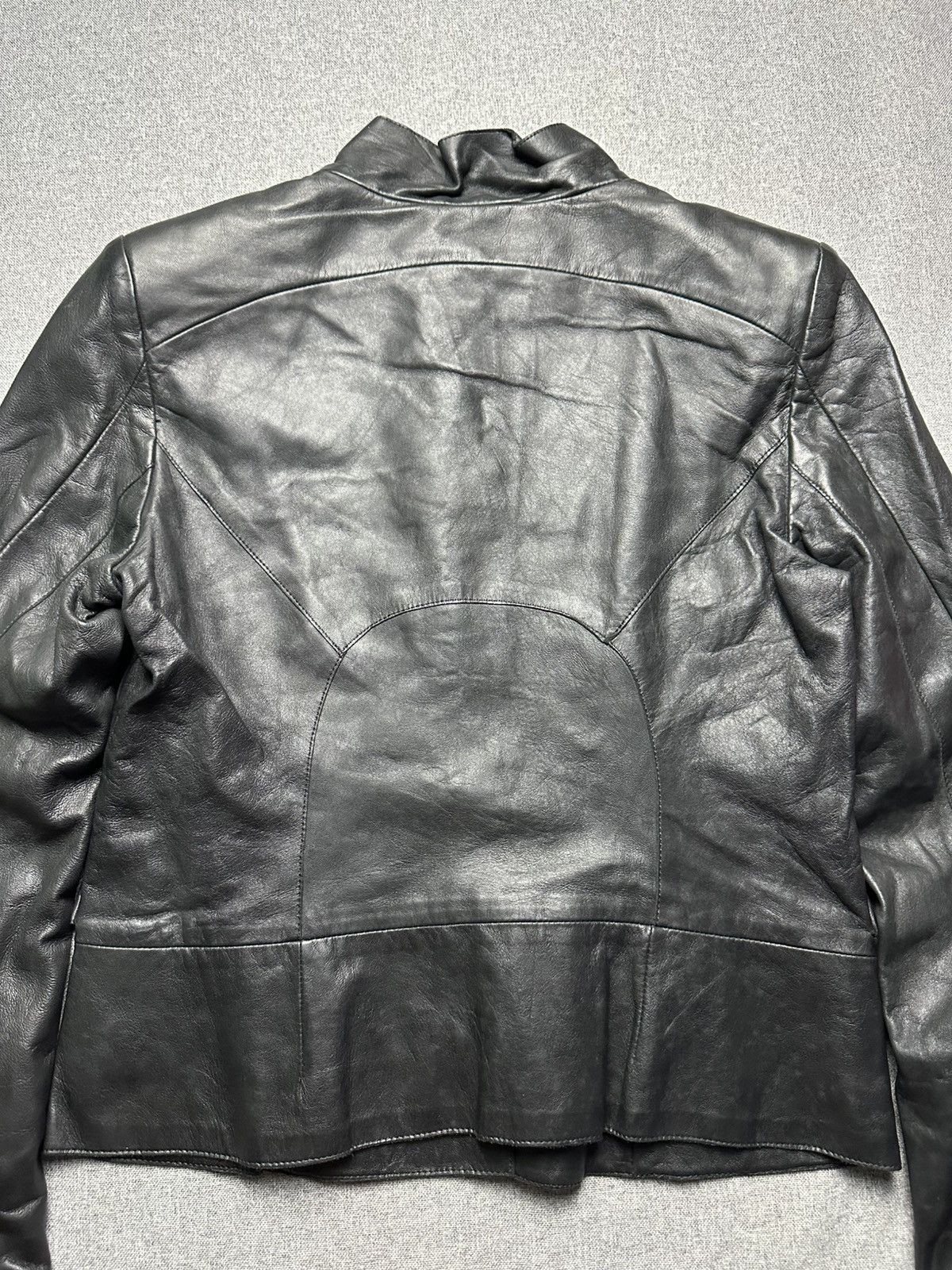 Costume National Costume National - 1990s Black Leather Moto Jacket Size S / US 4 / IT 40 - 6 Thumbnail