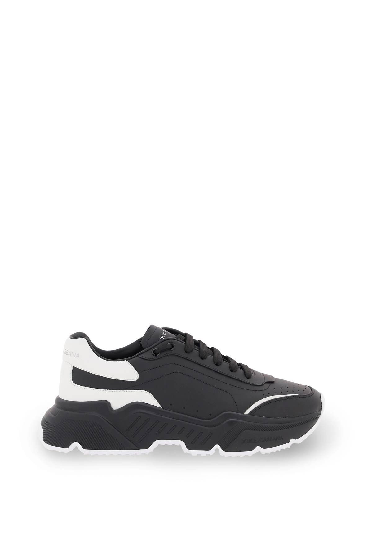 image of Dolce Gabbana Leather Daymaster Sneakers in Nero Bianco, Men's (Size 8)