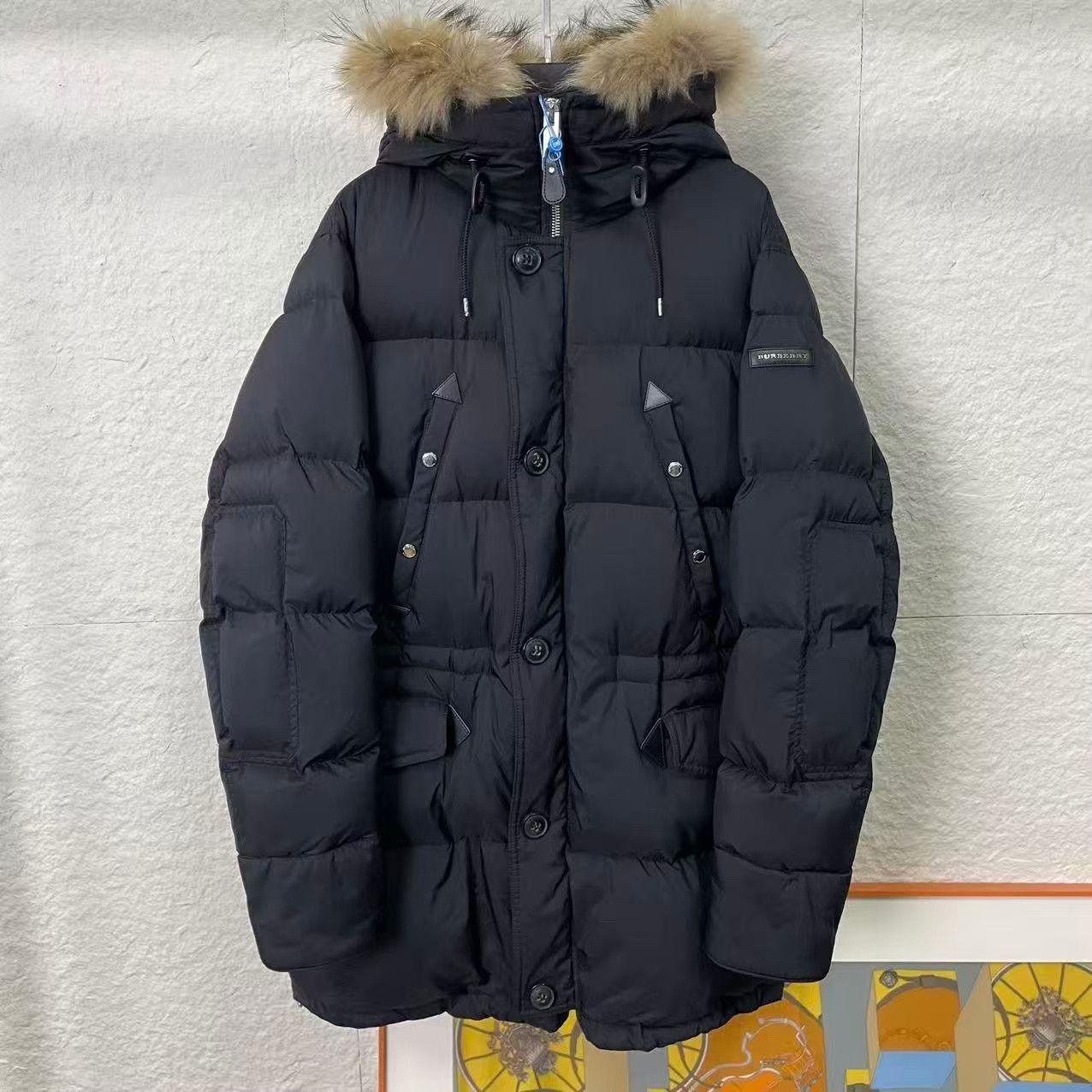 Burberry Burberry Long Fur Collar Down Jacket Size US L / EU 52-54 / 3 - 1 Thumbnail
