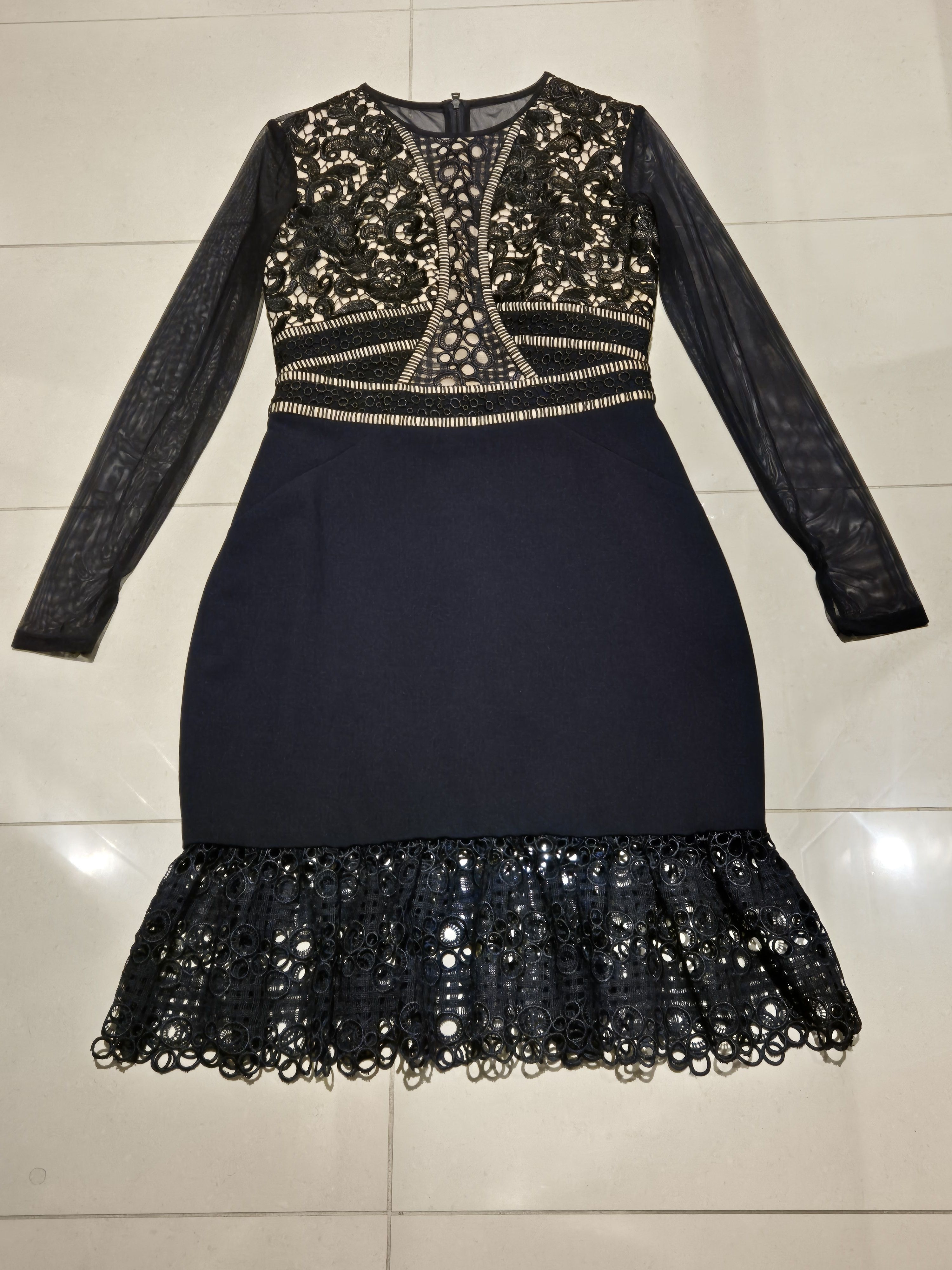 Designer British designer Three Floor navy mid length dress Size S / US 4 / IT 40 - 5 Thumbnail