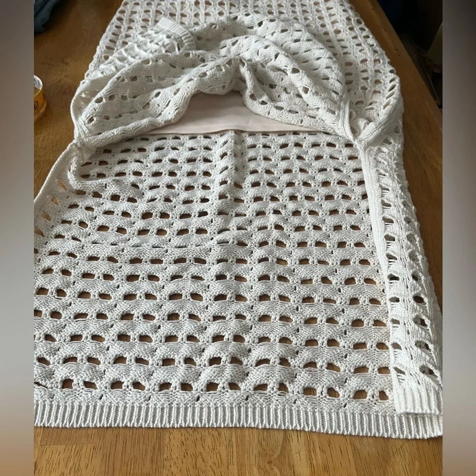 The Unbranded Brand Freshman 1996 open knit partially lined skirt, size Medium Size 32" / US 10 / IT 46 - 4 Thumbnail