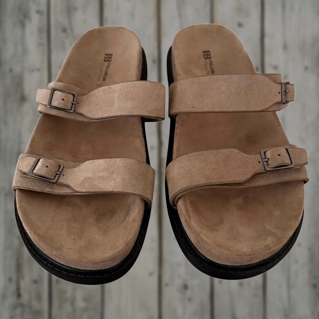 Vintage VINTAGE Pull & Bear Sandals Slip-On Tan Suede Buckle Double Strap US 7.5 / EU 38 Womens Size US 8 / IT 38 - 1 Thumbnail