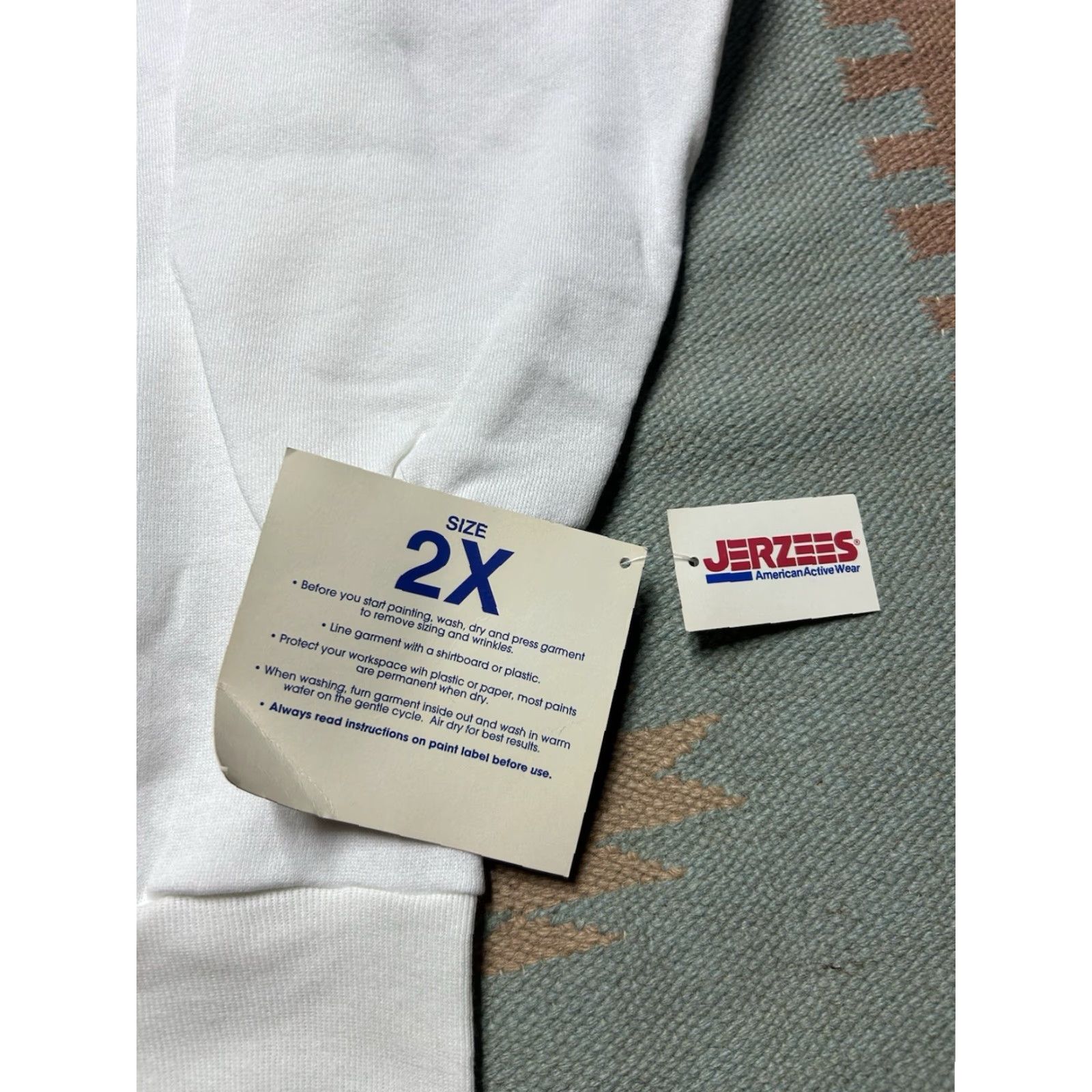 Jerzees VINTAGE Jerzees Russell 80s Crewneck Sweatshirt White XXL Men's Pullover Deadstock NWT Size US XXL / EU 58 / 5 - 3 Thumbnail