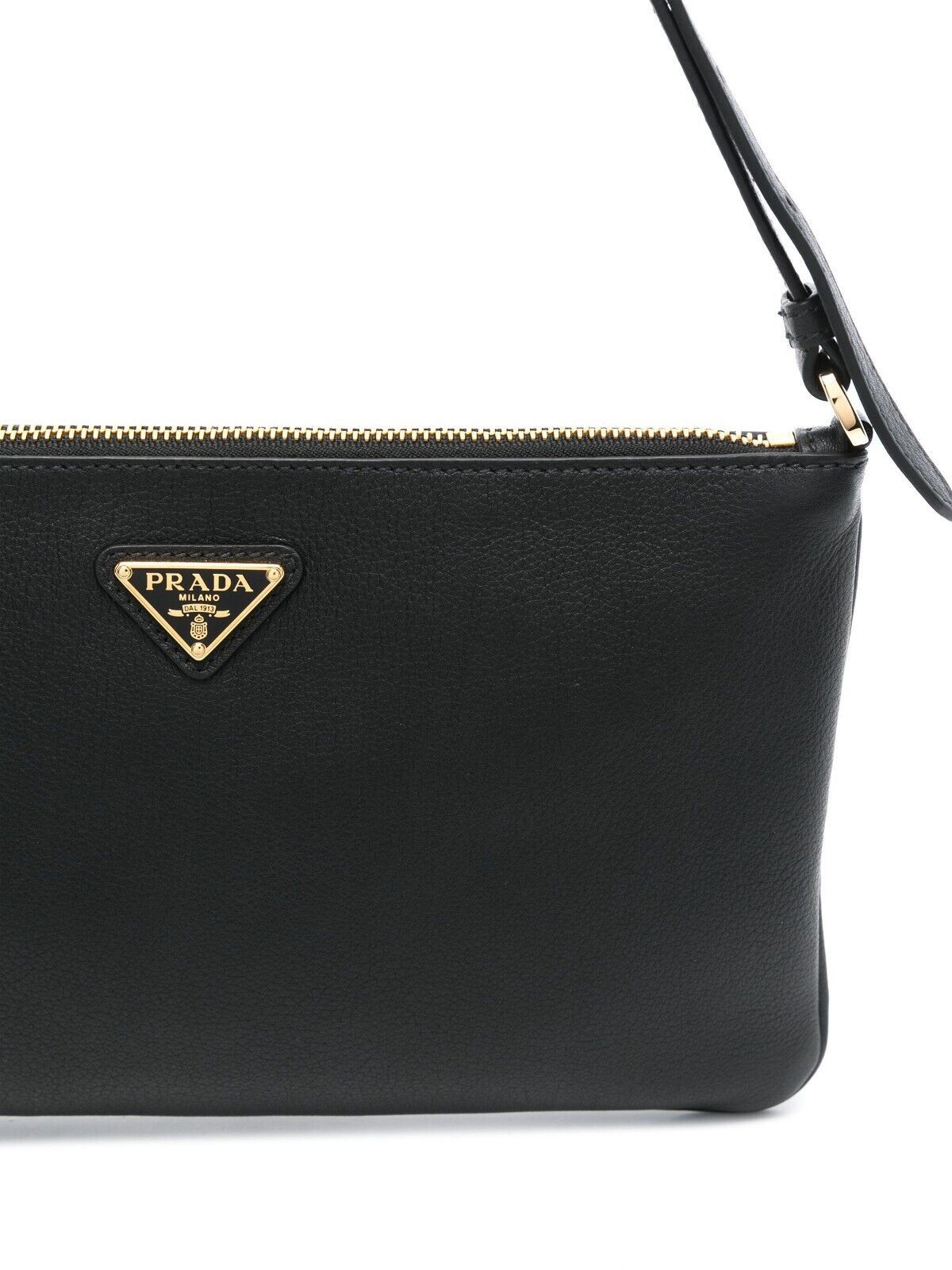 Prada PRADA $1750 Black Leather Shoulder Bag New And Authentic Size ONE SIZE - 3 Thumbnail
