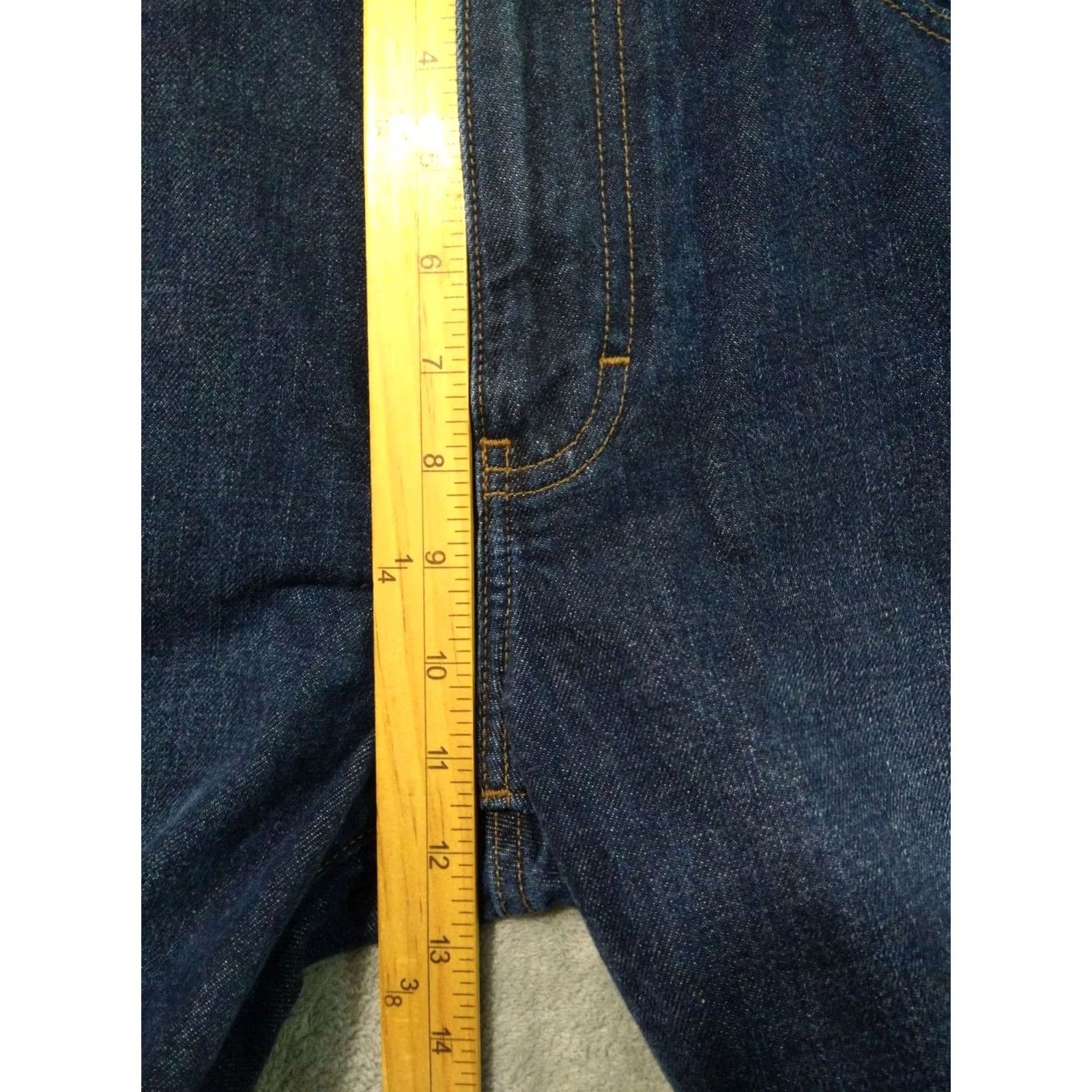 J.Crew J.CREW Jeans Mens 34x32 Blue Denim Straight Fit Mid Rise Dark Wash Regular 5-Pocket Mens Jeans Size US 34 / EU 50 - 4 Thumbnail