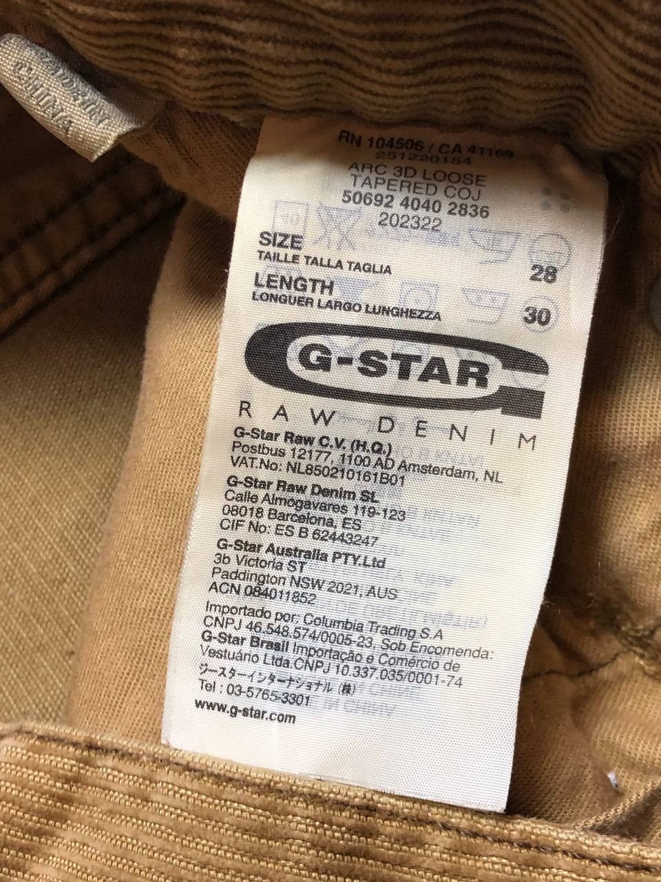 G-Star G-Star Casual Pants CORD DENIM Size US 28 / EU 44 - 3 Thumbnail