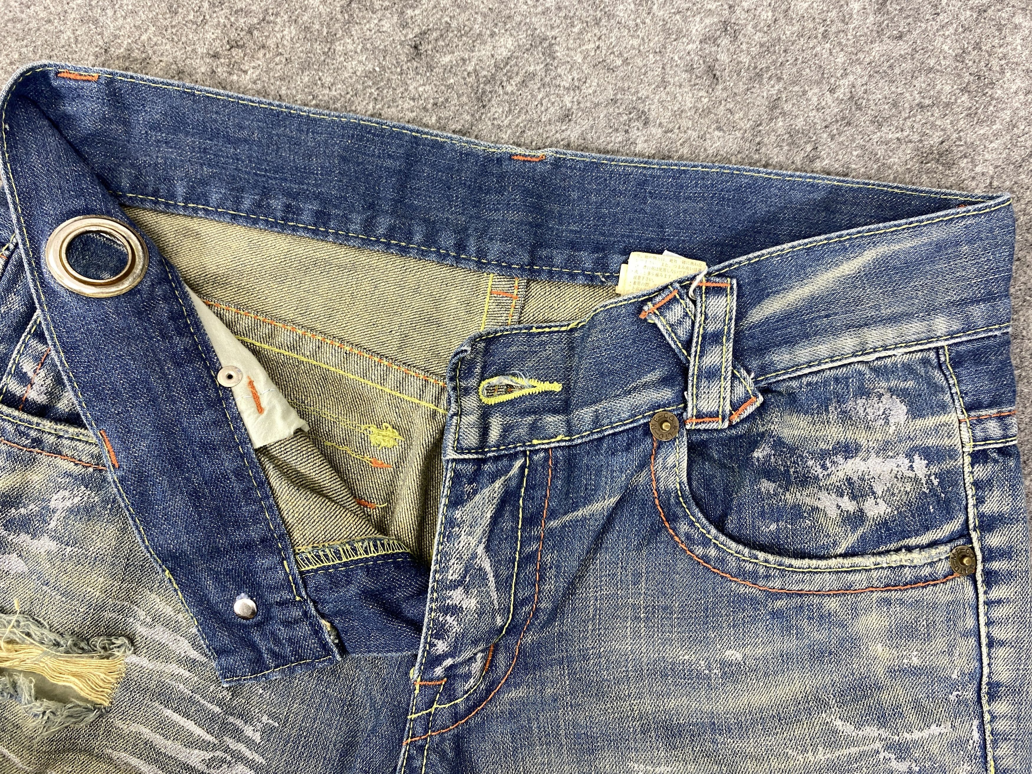 Japanese Brand Faded Blue Vintage Agate Label Flare Jeans 33x30.5 - JN3269 Size US 33 - 6 Thumbnail