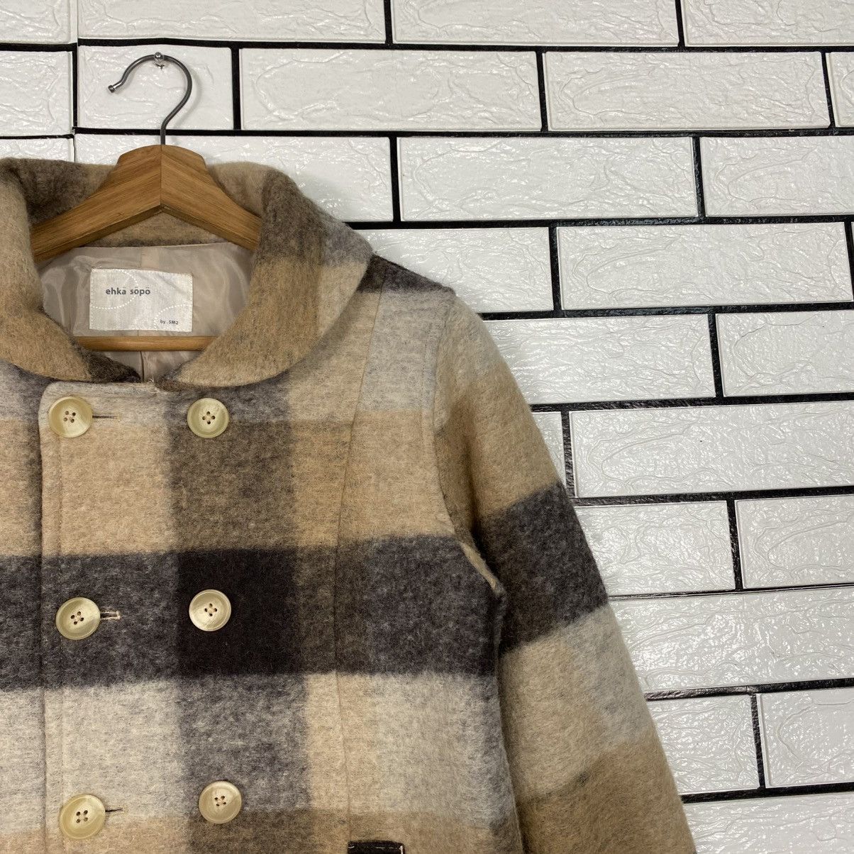 Japanese Brand 📌Vintage Wool Jacket Tartan Design Ehka Sopo Issey Miyake Size US M / EU 48-50 / 2 - 7 Thumbnail