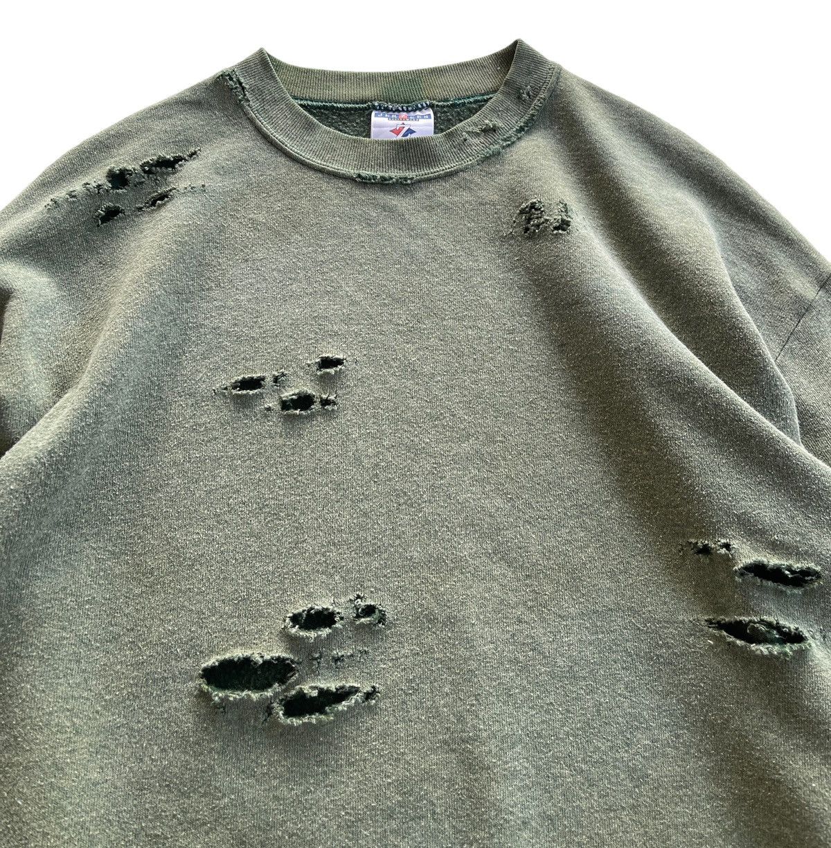 Vintage Vintage 90s Faded Green Distressed Skates Sweatshirt Size US L / EU 52-54 / 3 - 7 Thumbnail