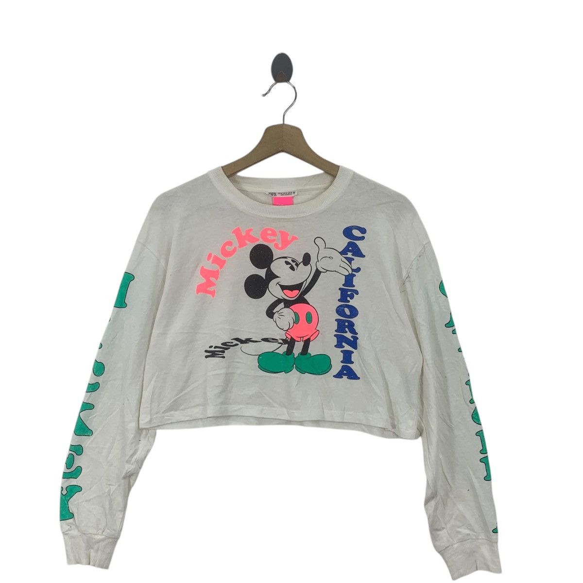 Zara ZARA x MICKEY MOUSE California Cropped Top Tee Shirt Size M / US 6-8 / IT 42-44 - 1 Thumbnail