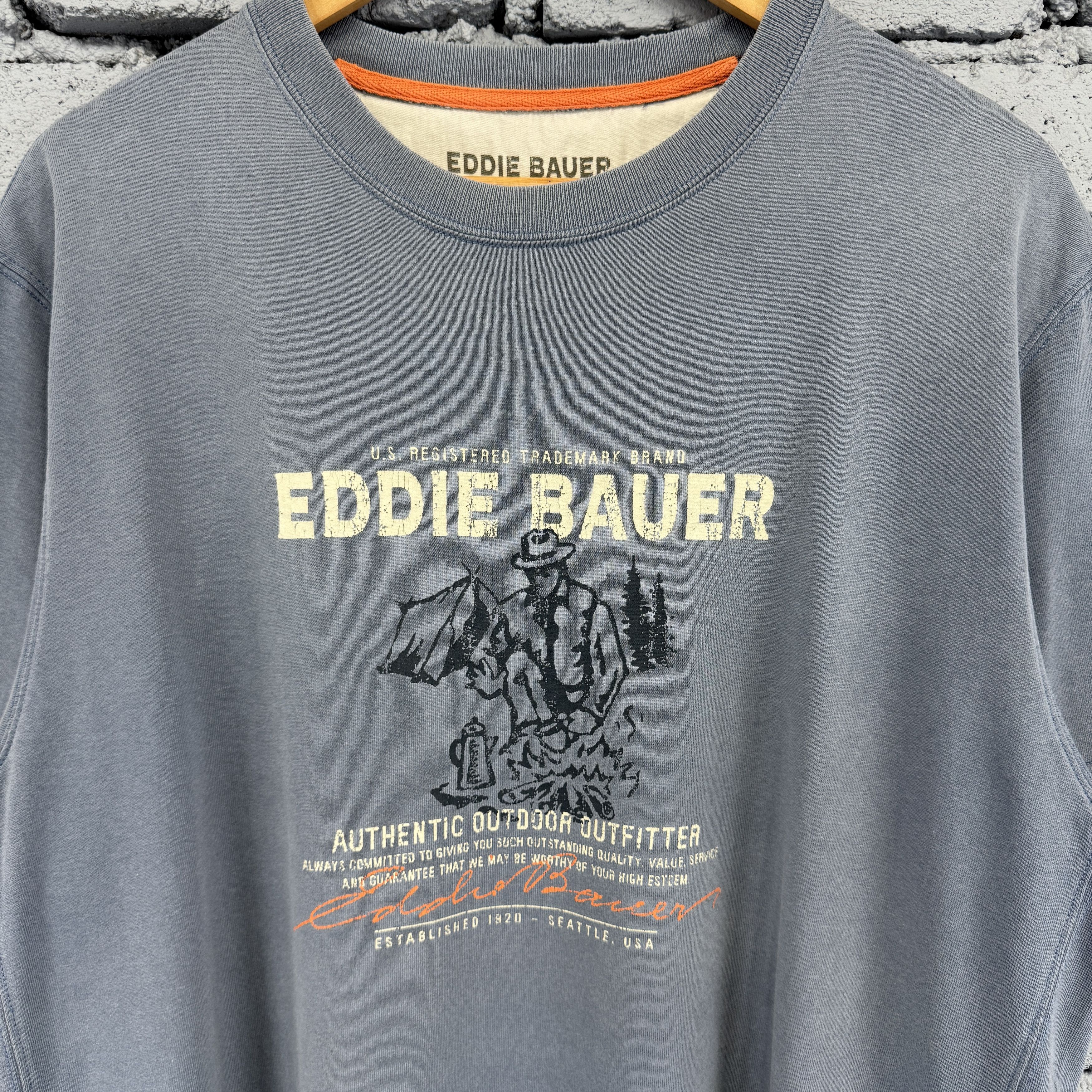 Eddie Bauer Eddie Bauer Outdoor Outfitter Camping Print Sunfaded Tshirt Size US M / EU 48-50 / 2 - 3 Thumbnail